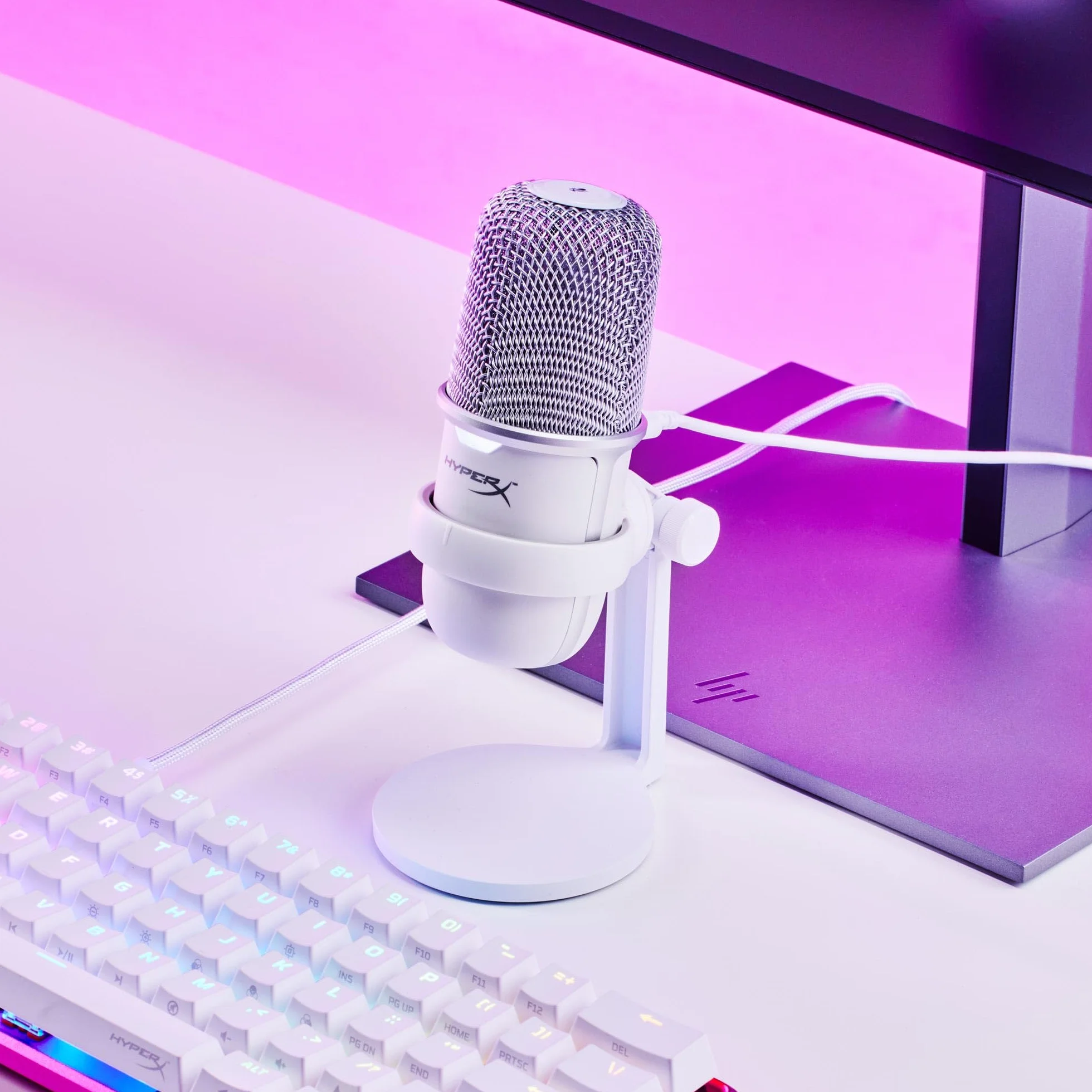 HyperX SoloCast kondensatorowy mikrofon gamingowy USB do PC PS5 PS4 Mac czujnik wyciszenia kardioidalny