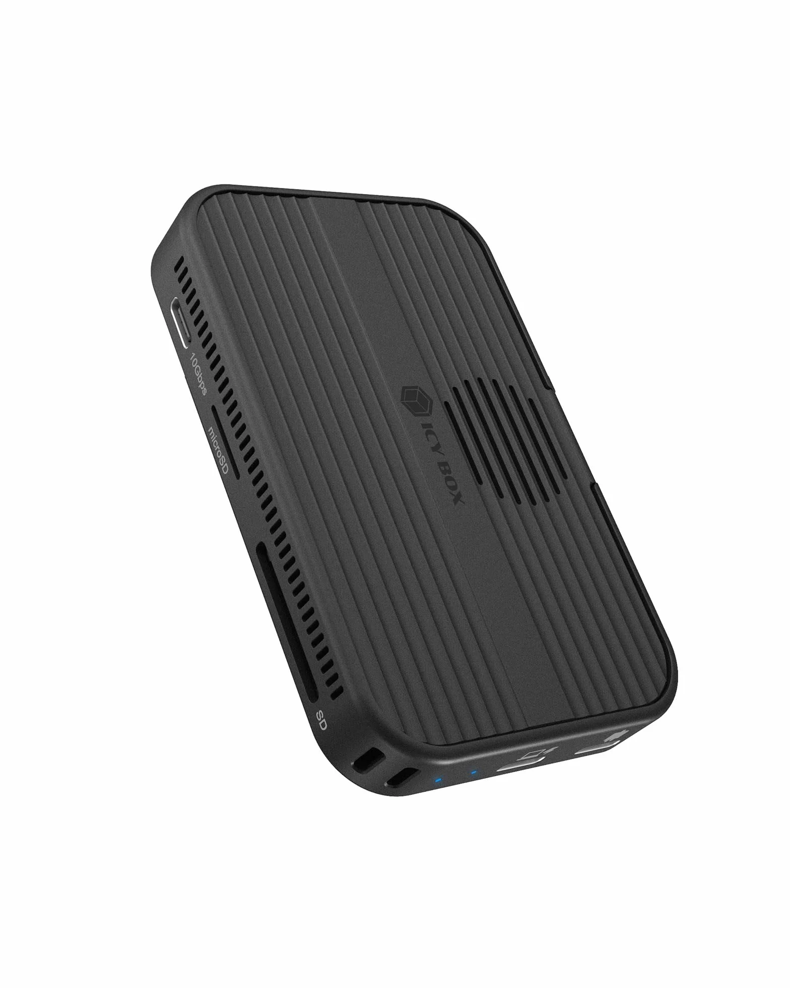ICY Box USB-C DockingStation M.2 SSD/NVMe i SATA Obudowa USB 3.2 (10 GB/s) bez narzędzia HDMI 4K Power Delivery czytnik kart 100 W Zewnętrzna wtyczka & Play Czarny IB-DK4071M-CU31