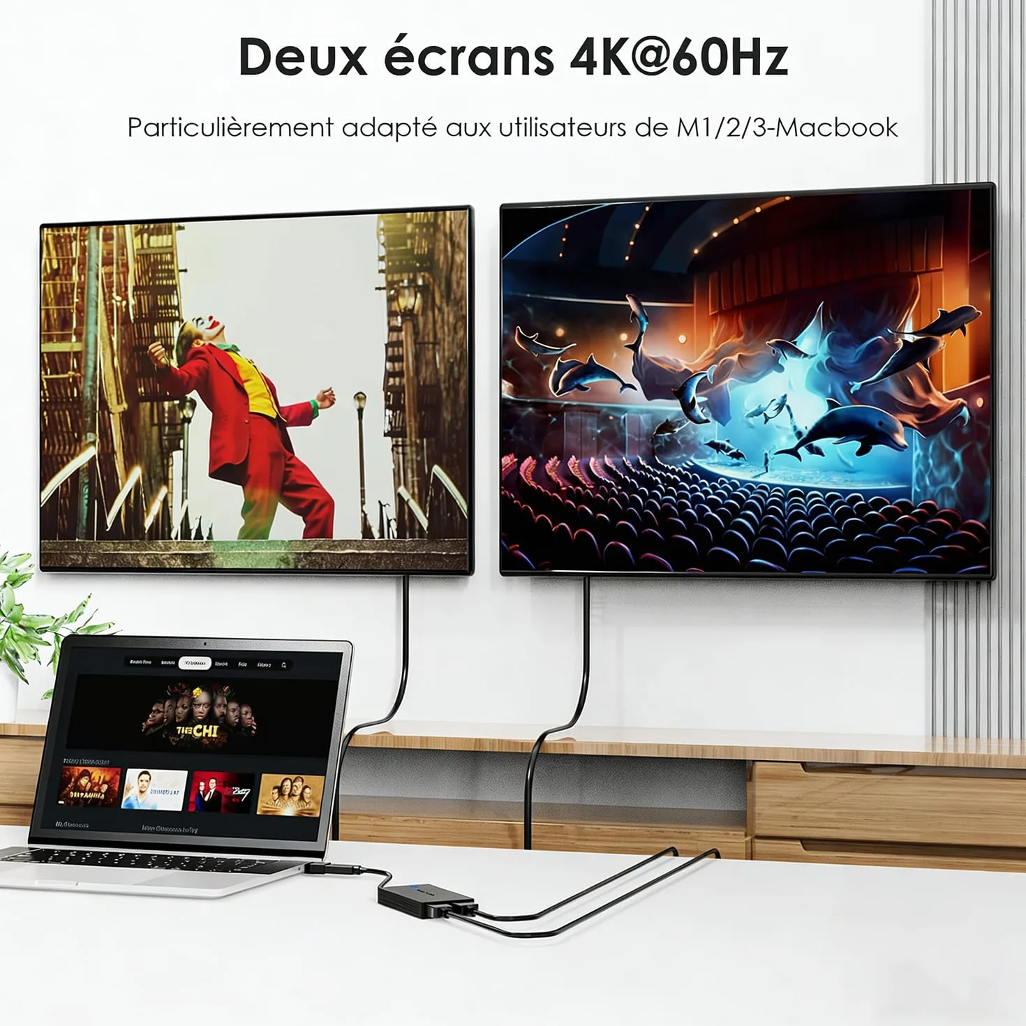 WAVLINK Adapter USB 3.1/USB-C na Dual HDMI - DisplayLink Dual 4K 60Hz Hub monitora do Windows i Apple M1/M2/M3 Mac