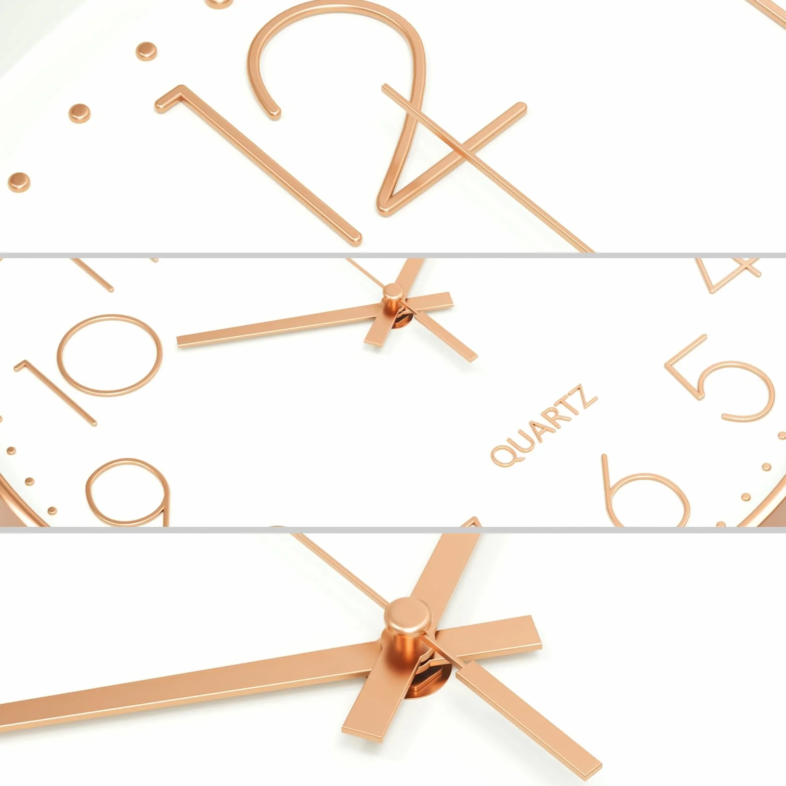 Mesybveo Zegar ścienny 30 cm (12 cali) nowoczesny cichy zegar ścienny, cichy mechanizm kwarcowy nowoczesny, minimalistyczny design, czarny, do salonu, kuchni, biura, sypialni (złoty)