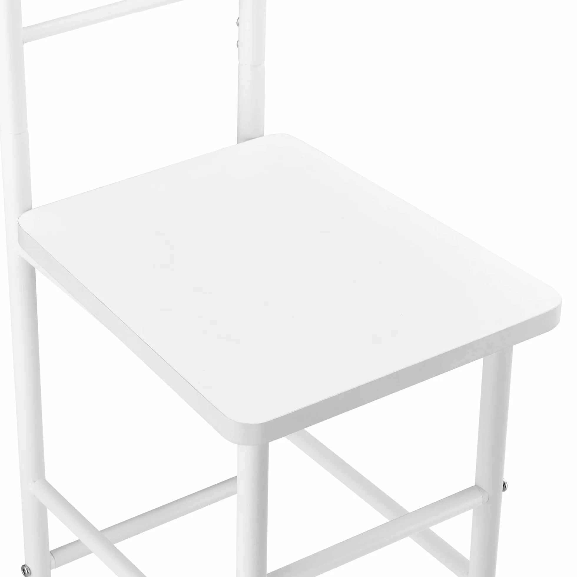 Wieszak na ubrania wolnostojący z wieszakiem na spodnie 107 x 45 x 45 cm metalowy stelaż biały