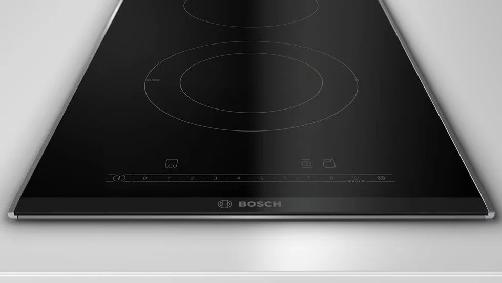 Bosch PKF375FP2E DirectSelect - Wbudowany moduł modułowy 30 cm, 2 strefy końcowe premium płyta ceramiczna, podwójna strefa, Wydanie 2022, czarny