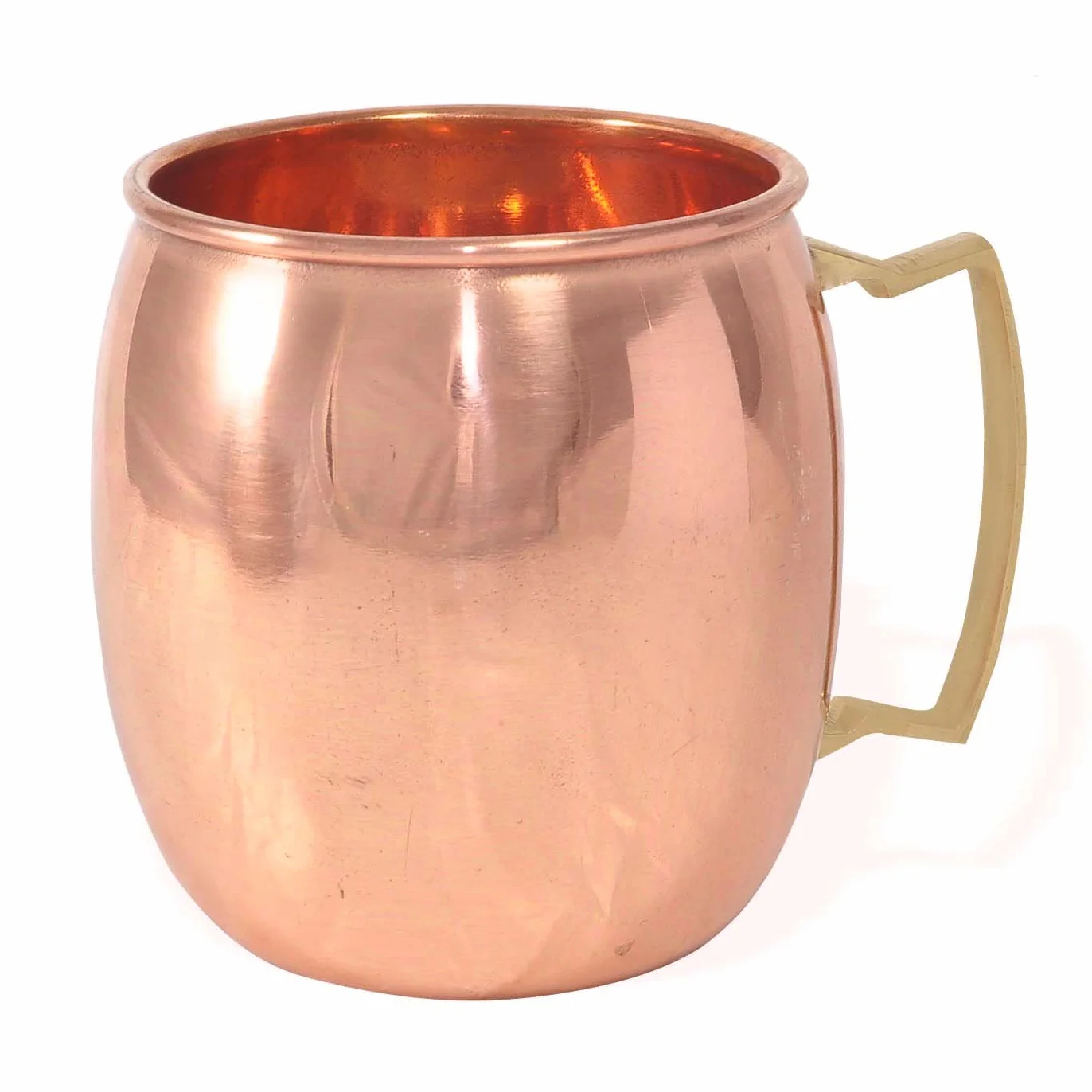 Rastogi Handicrafts Kubek z litej miedzi do Moscow Mules 550 ml / 510 ml - 100% czysta miedź lakierowane wykończenie mule kubek, kubek koktajlowy Moscow Mule, miedziane kubki, kubki koktajlowe (1)