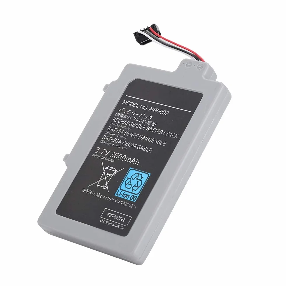 Garsent Akumulator Gamepad, 3,7 V, 3600 mAh, zapasowy kontroler do gier, ładowany do sieci WIIU.