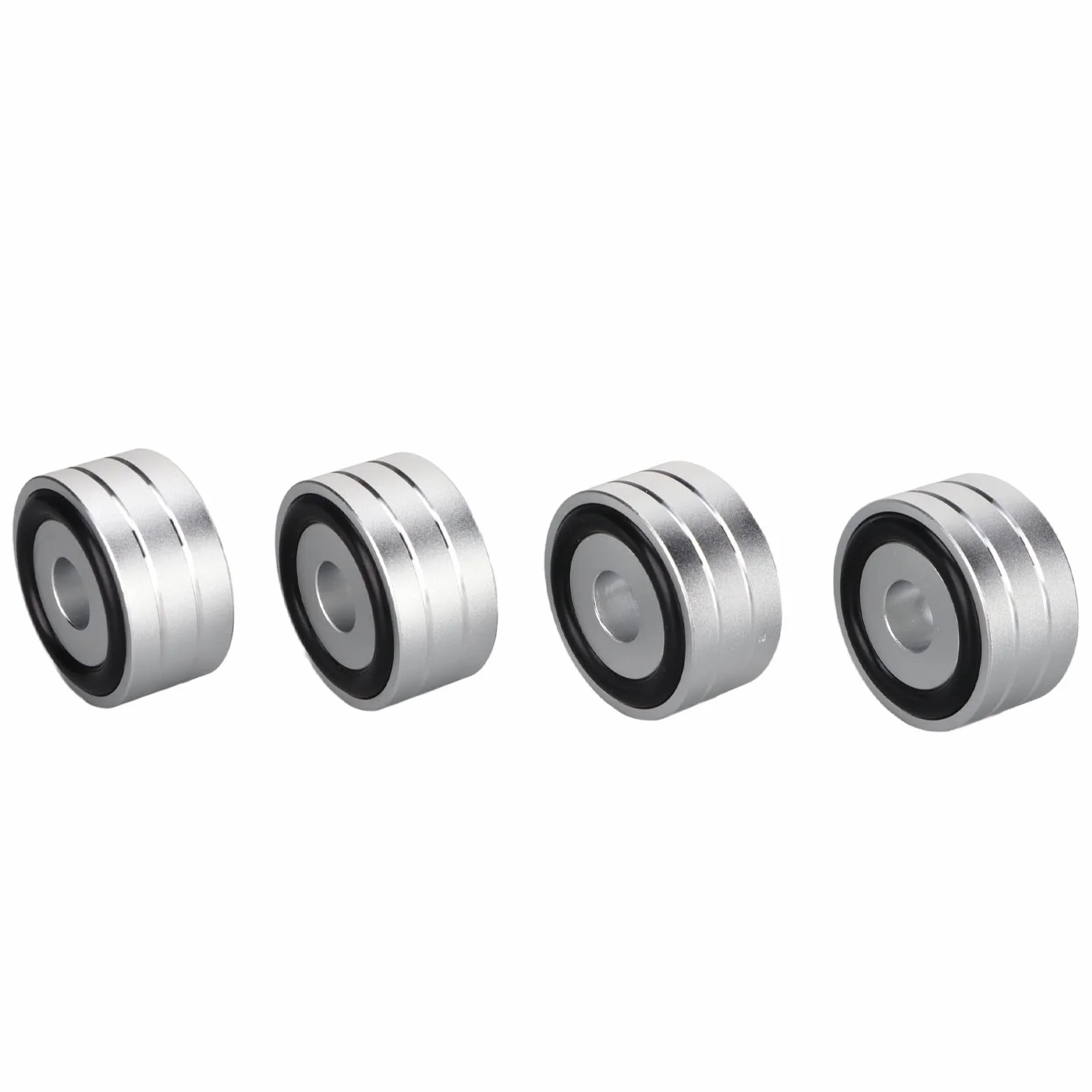 Głośnik Kolce Mata Bazowa, 4 szt. SP4010 Izolacja Głośnika ze Stopu Aluminium Spike Stojak na nóżkę do Wzmacniacza DAC Rejestrator Miernika (40x20mm/1,57x0,78 cala) (Srebro)