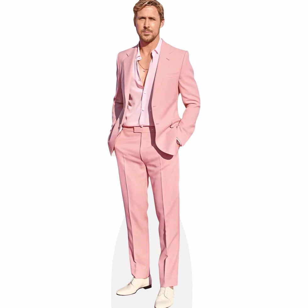 Ryan Gosling Pink Suit Naturalnej