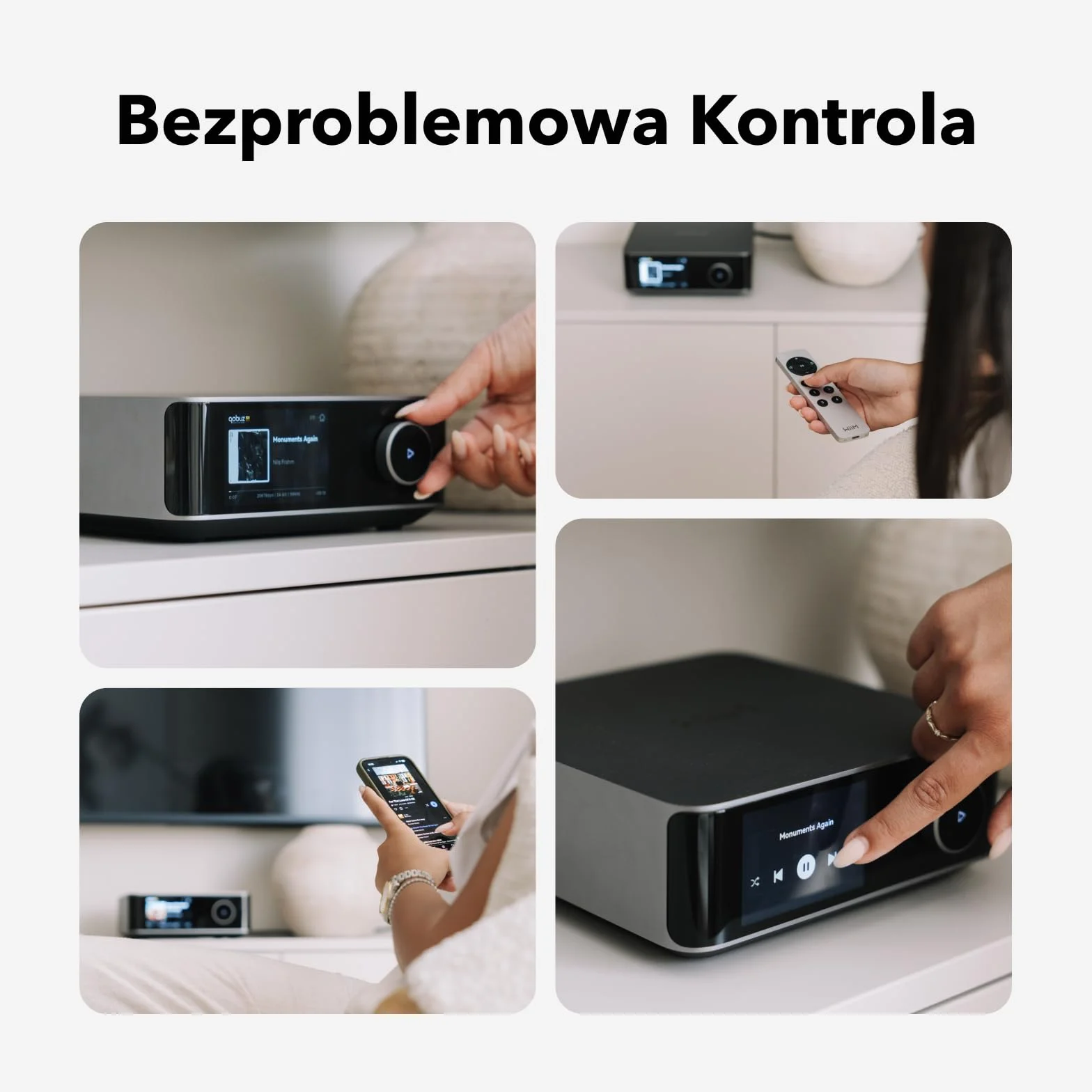 WiiM Amp Ultra z Voice Remote 2 | 100W Wzmacniacz Strumieniowy z DAC ESS ES9039Q2M&Podwójnymi Wzmacniaczami TI TPA3255 | Wbudowany Korektor RoomFit&Ekran Dotykowy| Wejścia HDMI ARC, Optyczne&RCA|Szary