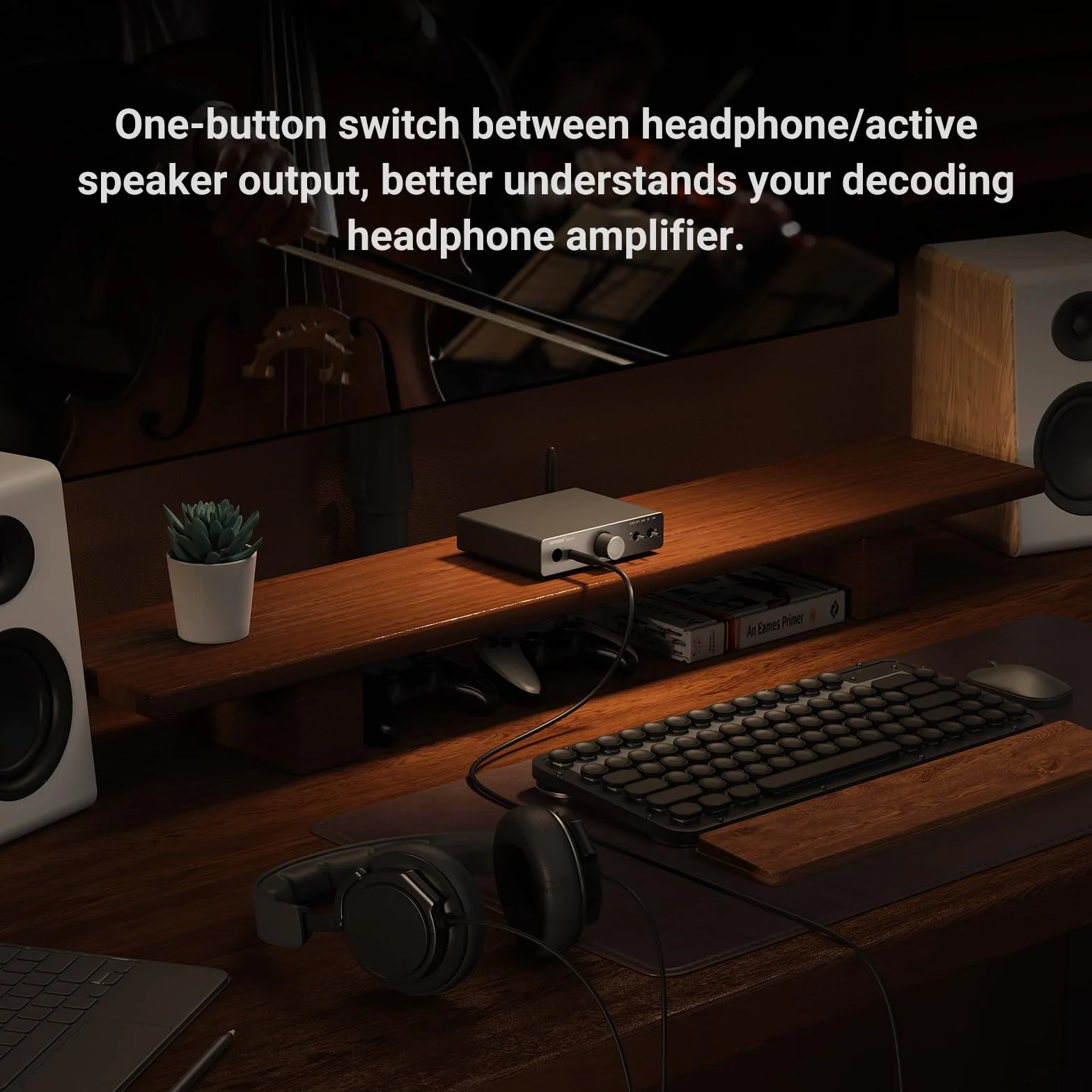 AIYIMA DAC A7 Bluetooth 5.4 dekodujący wzmacniacz słuchawkowy, HiFi, 3,5 mm + 6,35 mm, podwójne wyjście słuchawkowe, z ES9038Q2M DAC 24 bit 192 kHz obsługuje wejście USB/optyczne/koncentryczne