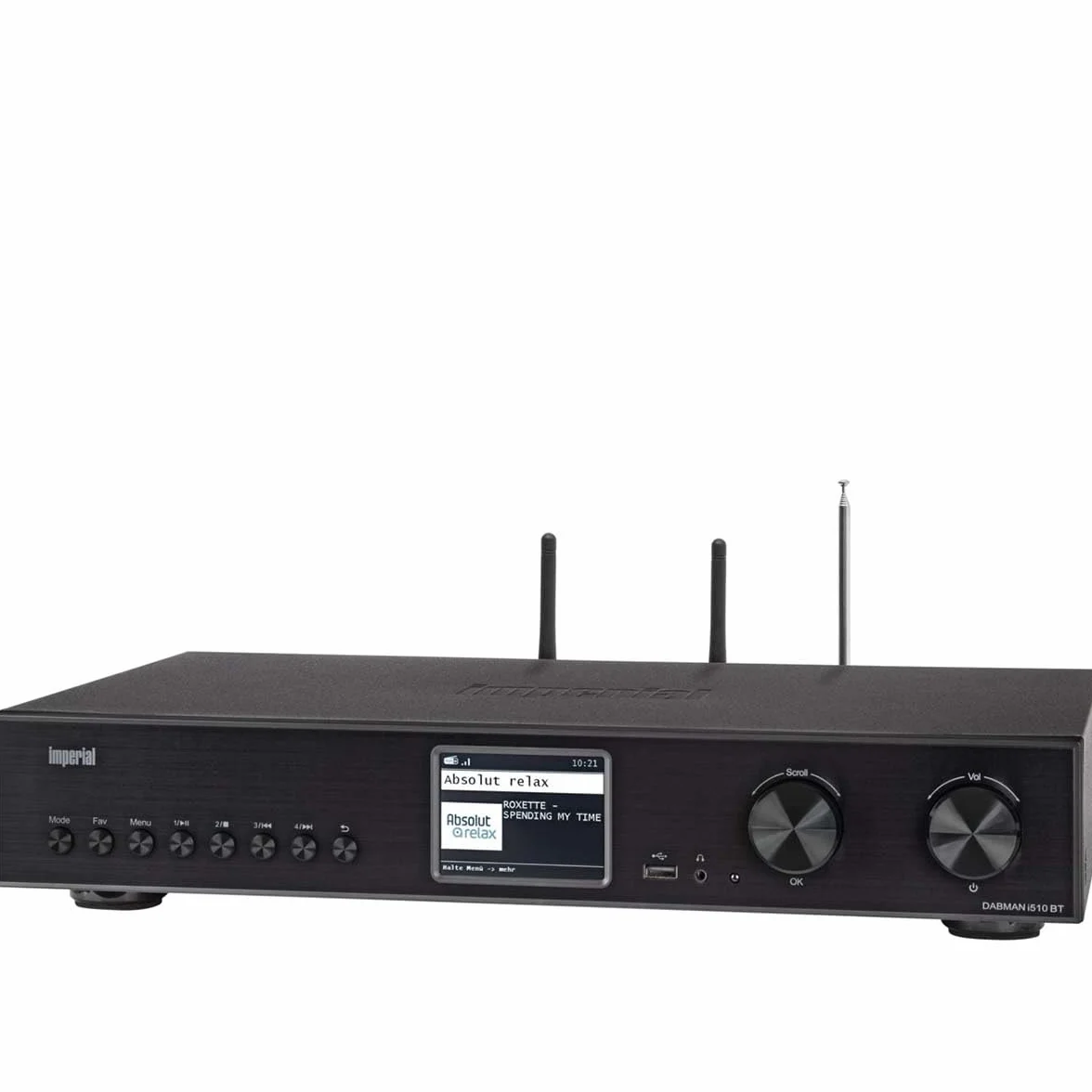 Imperial DABMAN i510 BT – tuner Hi-Fi radio internetowe/radio cyfrowe (DAB+/DAB/UKW/WLAN/LAN, Bluetooth, USB, usługi streamingowe Amazon Music, Napster i wiele innych), czarny