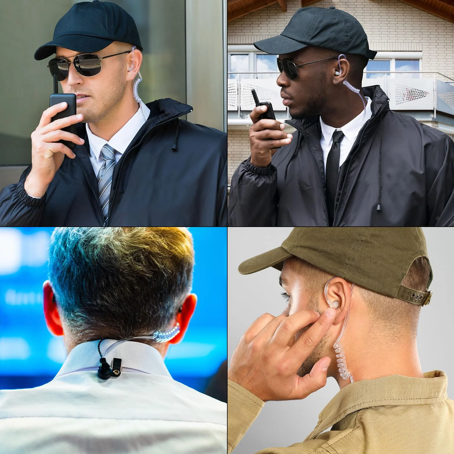 QUARKZMAN Ucho Kawałek Zestaw Słuchawkowy Tajny Agent Zestaw Słuchawkowy Zestaw Słuchawkowy z Słuchawkami Wymiana Akustyczna Rura do 2-Way Radio Audio Słuchawki Zestaw 1