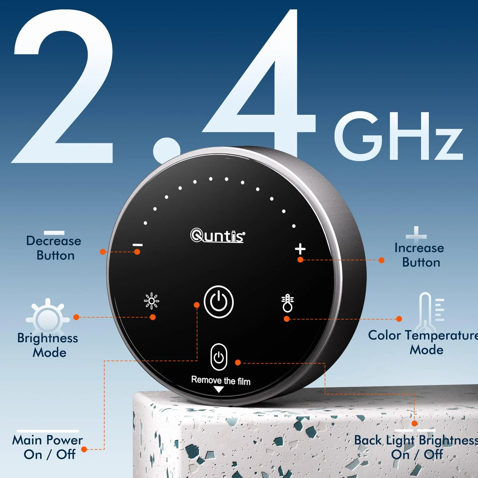 Lampa do monitora komputerowego Quntis z pilotem podświetlenia, 51 cm listwa oświetleniowa monitora do domowego biura, anty-niebieskie światło, lampa biurowa USB, regulowana