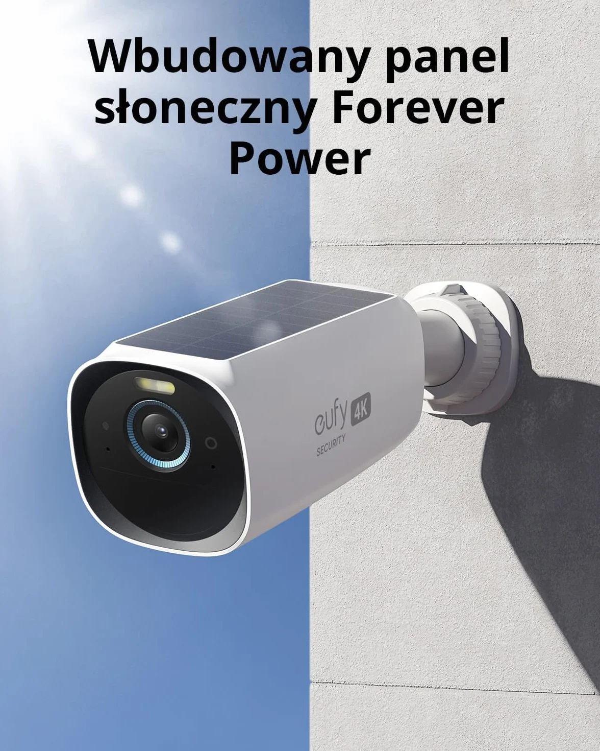 Kamera bezpieczeństwa eufy S330 Zestaw kamer eufyCam 3, bezprzewodowa zewnętrzna, kamera 4K ze zintegrowanym panelem słonecznym, Forever Power, rozpoznawanie twarzy AI(odnowiona)