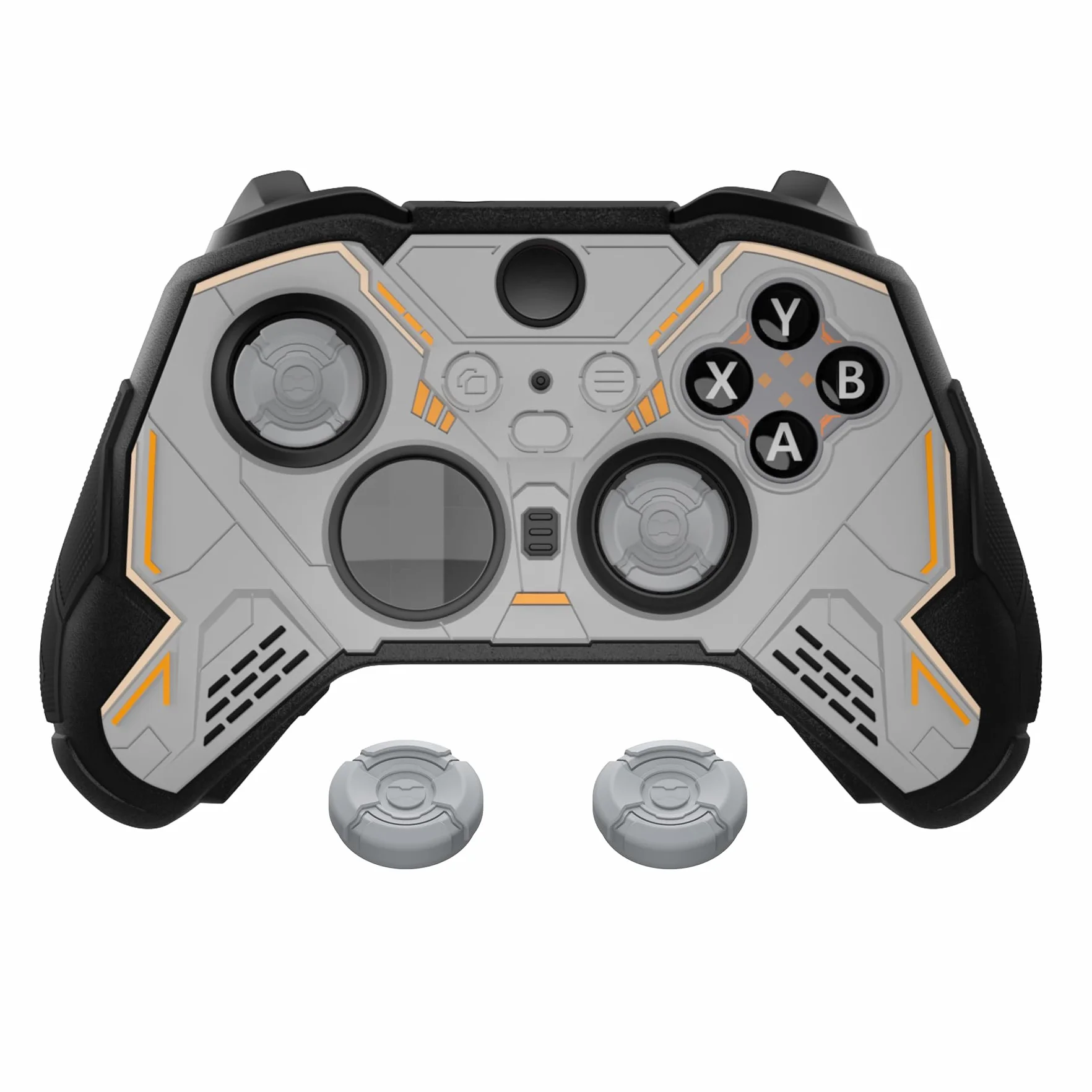PlayVital Silikonowe Etui Ochronne do Xbox Elite Series 2 Core Szary Czarny Mecha Stellar