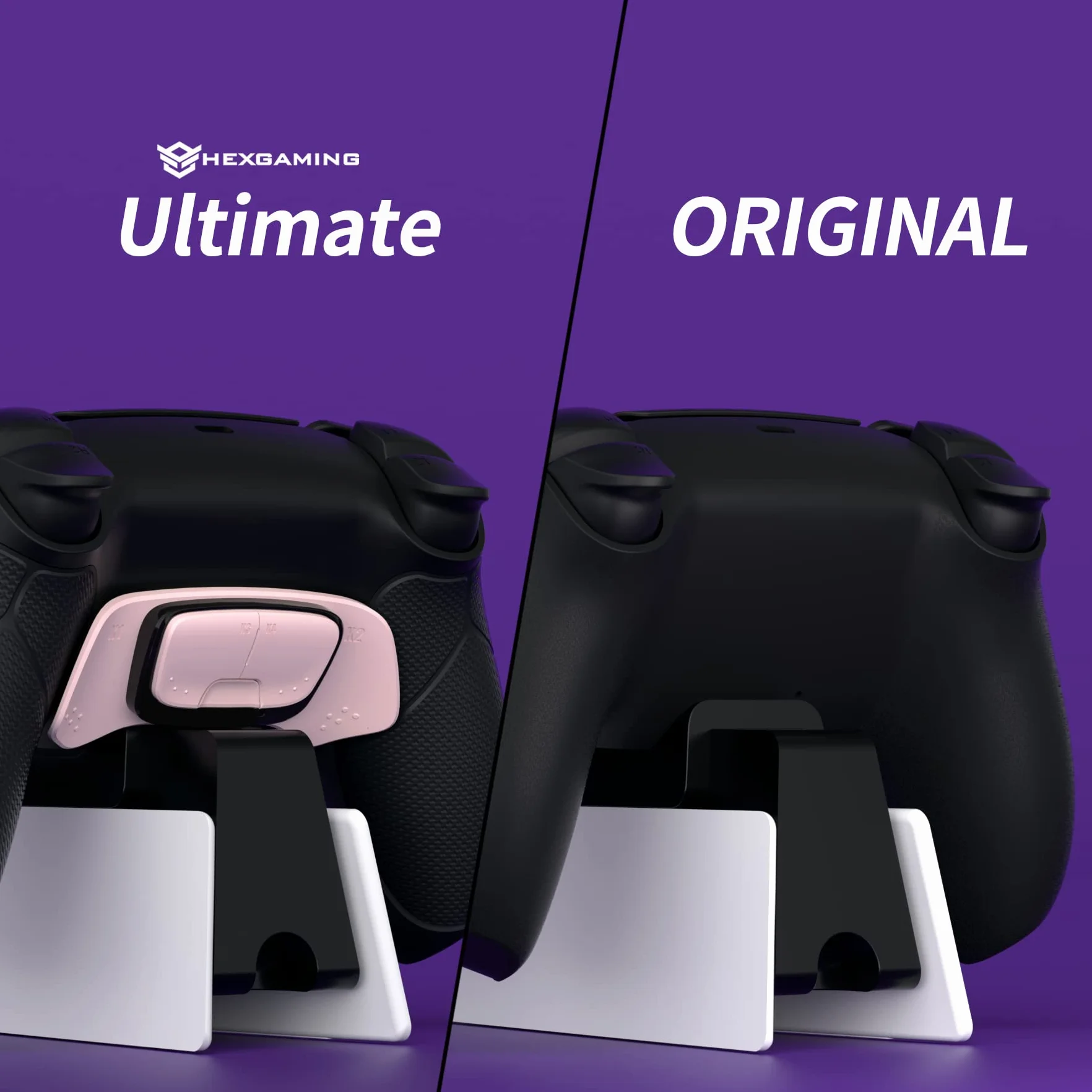 Czarny RiseDock Stojak Extension dla ps5 Controller Charging Dock eXtremeRate Rise & RISE4 Remap Kit, Przeprojektowane Charging Station Extenders dla ps5 Controller HEXGAMING Rival, Rival Pro&Ultimate