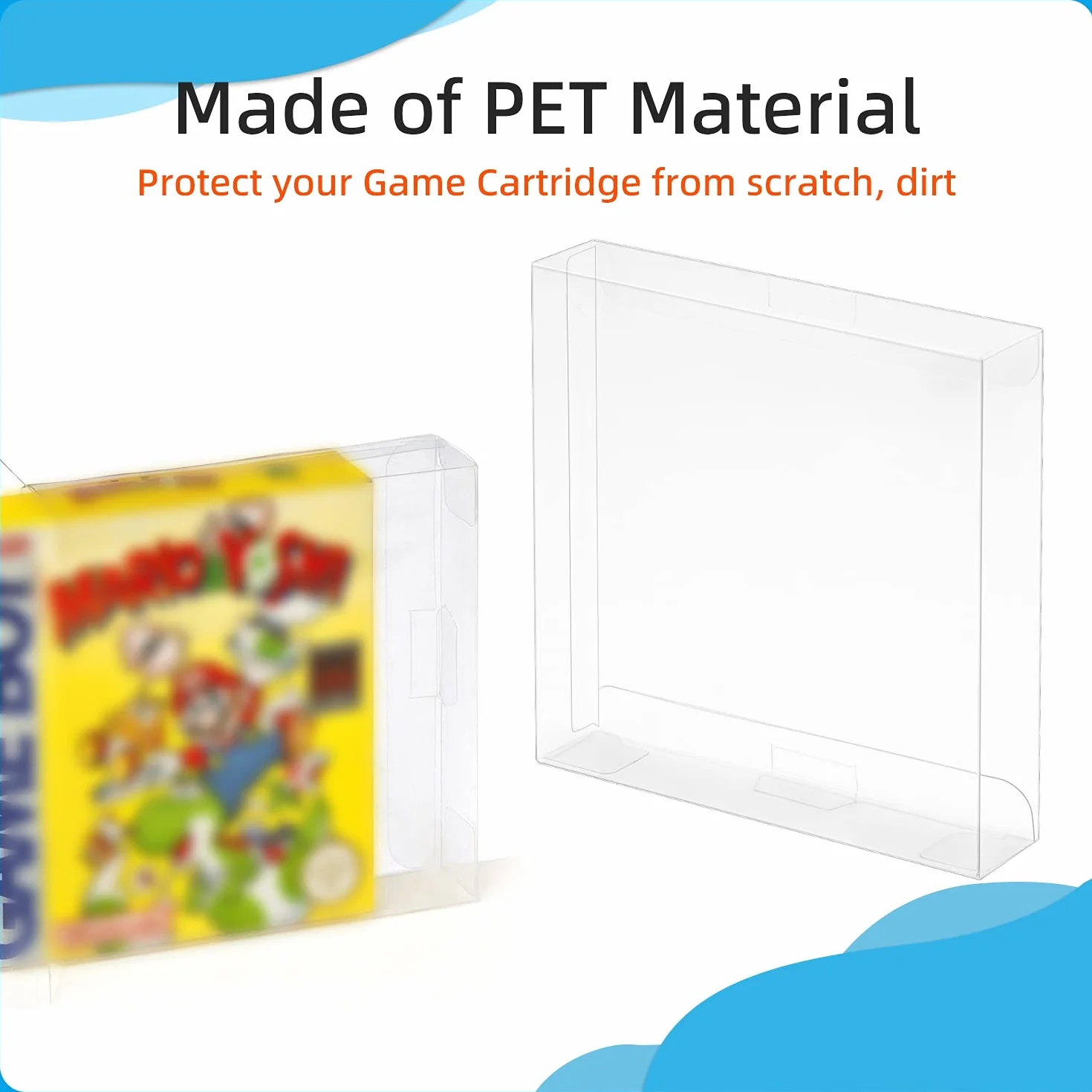 Mcbazel LOT 10 Clear Protective Covers for GameBoy/GameBoy Color/GameBoy Advance Game Cartridges (Set of 10)