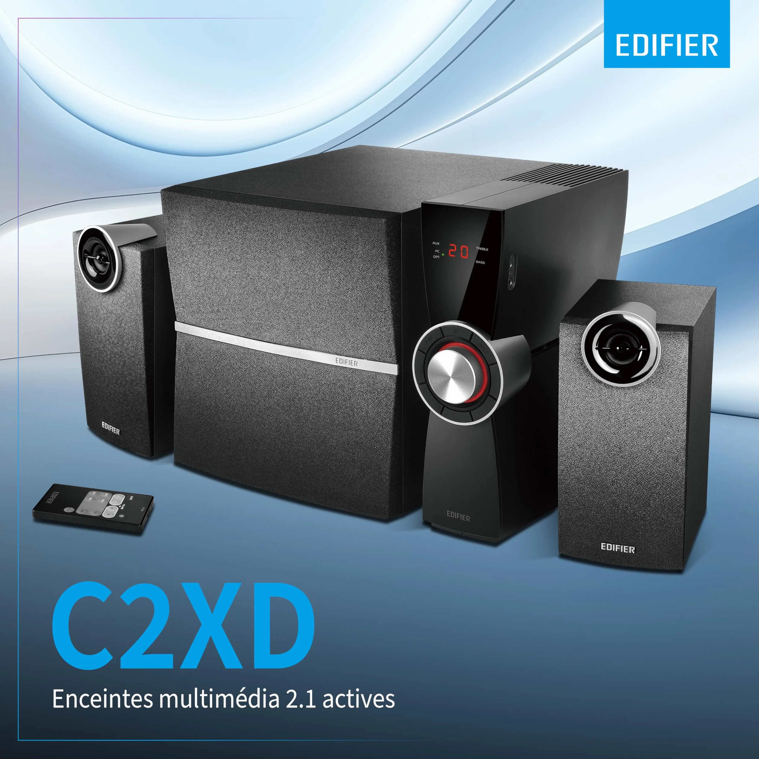 Edifier C2XD System Głośników, Czarny, 53 W
