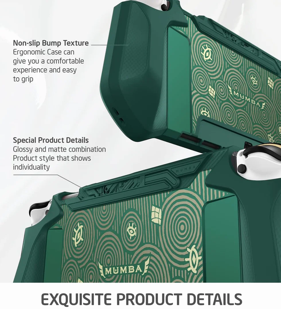 mumba Etui dokowalne do Nintendo Switch OLED 2021, seria Blade, pokrowiec ochronny z TPU, akcesoria kompatybilne z Nintendo Switch OLED 17.8 cm i kontrolerem Joy-Con (Viridian)
