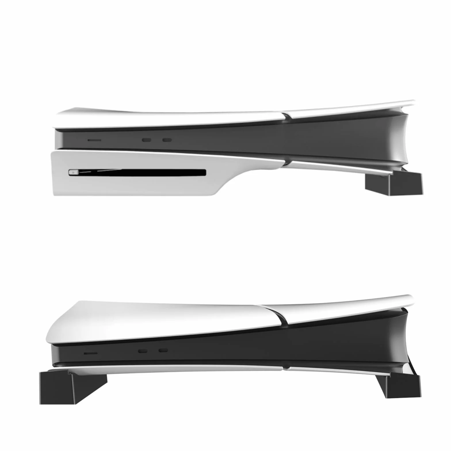Stojak Poziomy dla PS5 Slim/Pro Konsoli Disc i Digital Edition, Uchwyt Wspornika Poziomego Podstawa do Umieszczania Akcesoria dla PS5 Slim Konsoli (2 szt.)