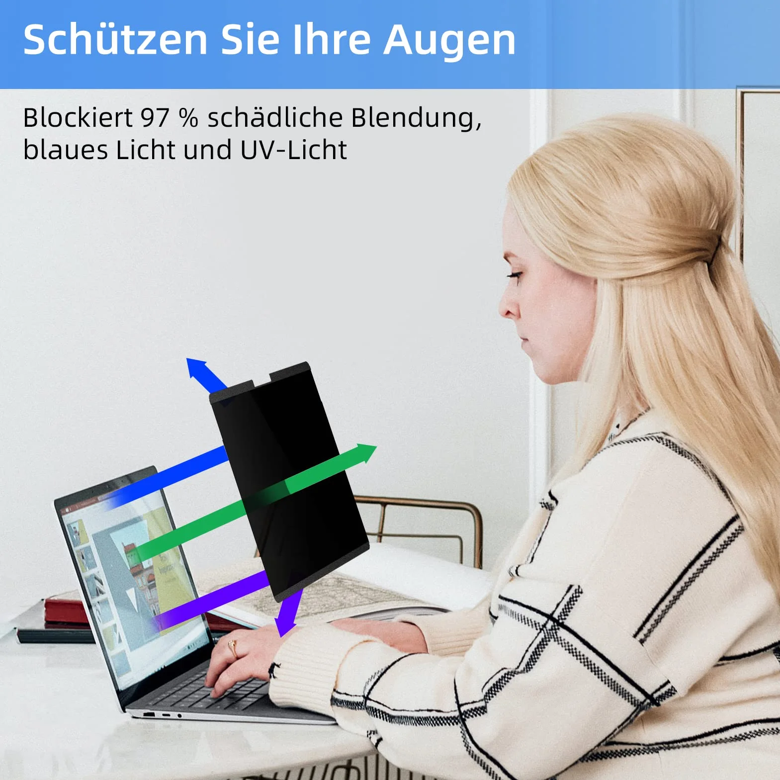 Mamol Magnetyczny filtr prywatyzujący do laptopów Microsoft Surface 13,5 cala Microsoft Surface 5/4/3/2/1, zdejmowana folia chroniąca prywatność, ochrona przed światłem niebieskim, folia maskująca do
