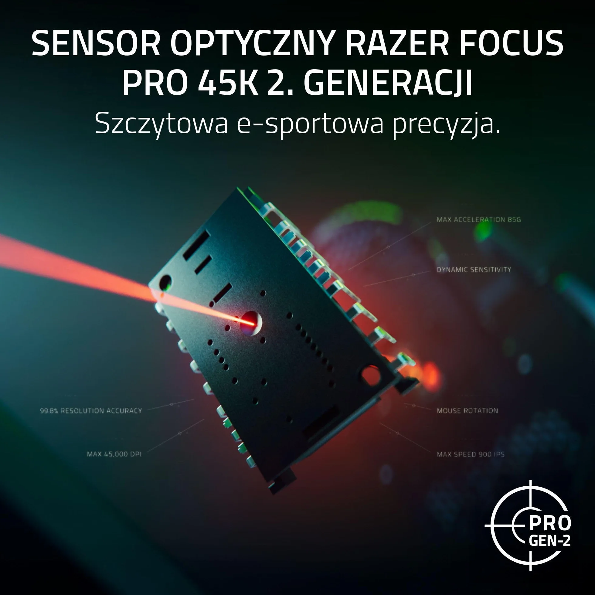 Razer DeathAdder V4 Pro - ultralekka bezprzewodowa ergonomiczna mysz sportowa - 56 g - 2,4 GHz Hyperspeed - czujnik Focus Pro 45K - 8K Hz Polling - przełączniki optyczne Gen-4 - PC/Mac | Czarny