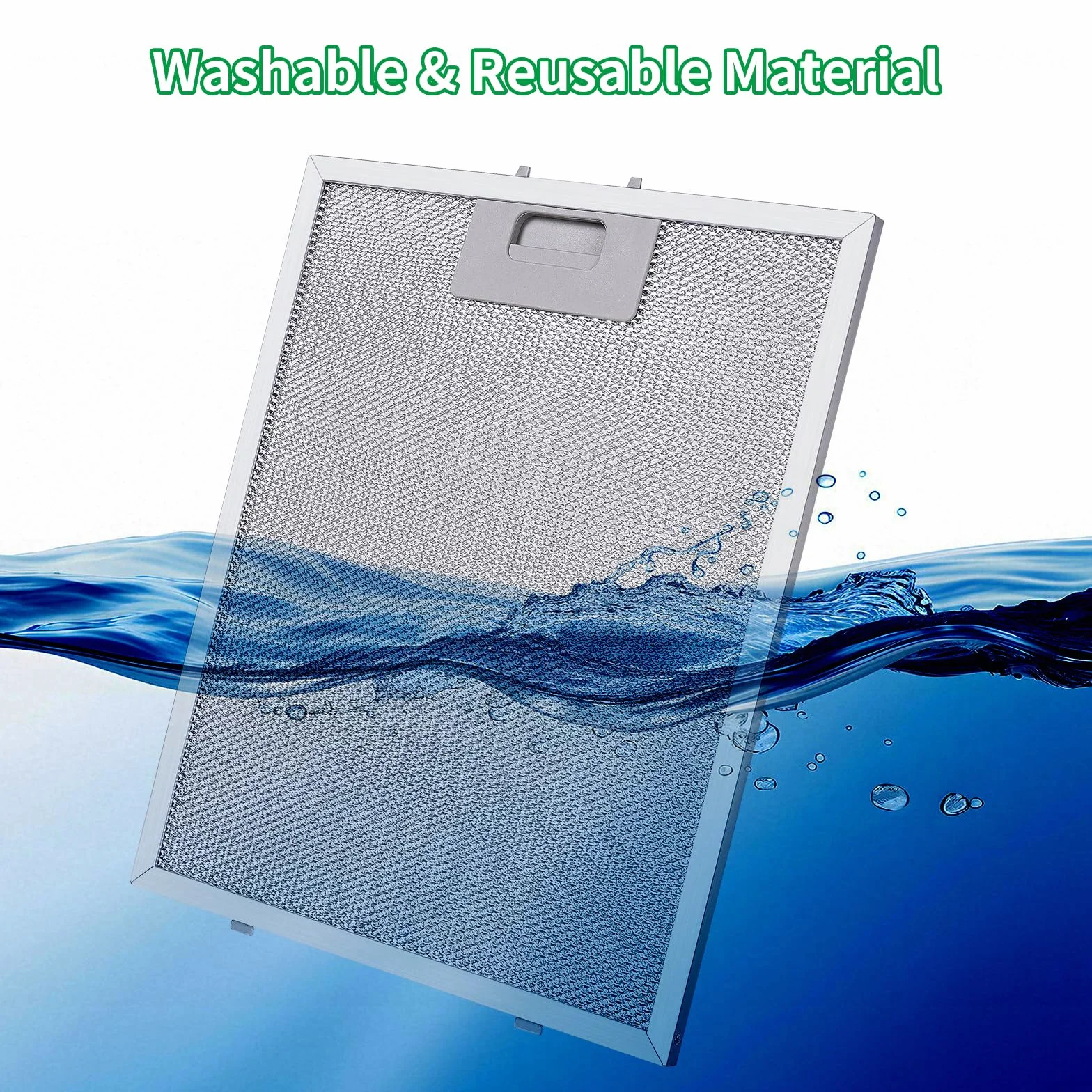 2-pak metalowych filtrów przeciwtłuszczowych do okapu kuchennego - 320 x 260 mm, aluminiowy filtr przeciwtłuszczowy, filtr zamienny, metalowy filtr przeciwtłuszczowy do okapów kuchennych