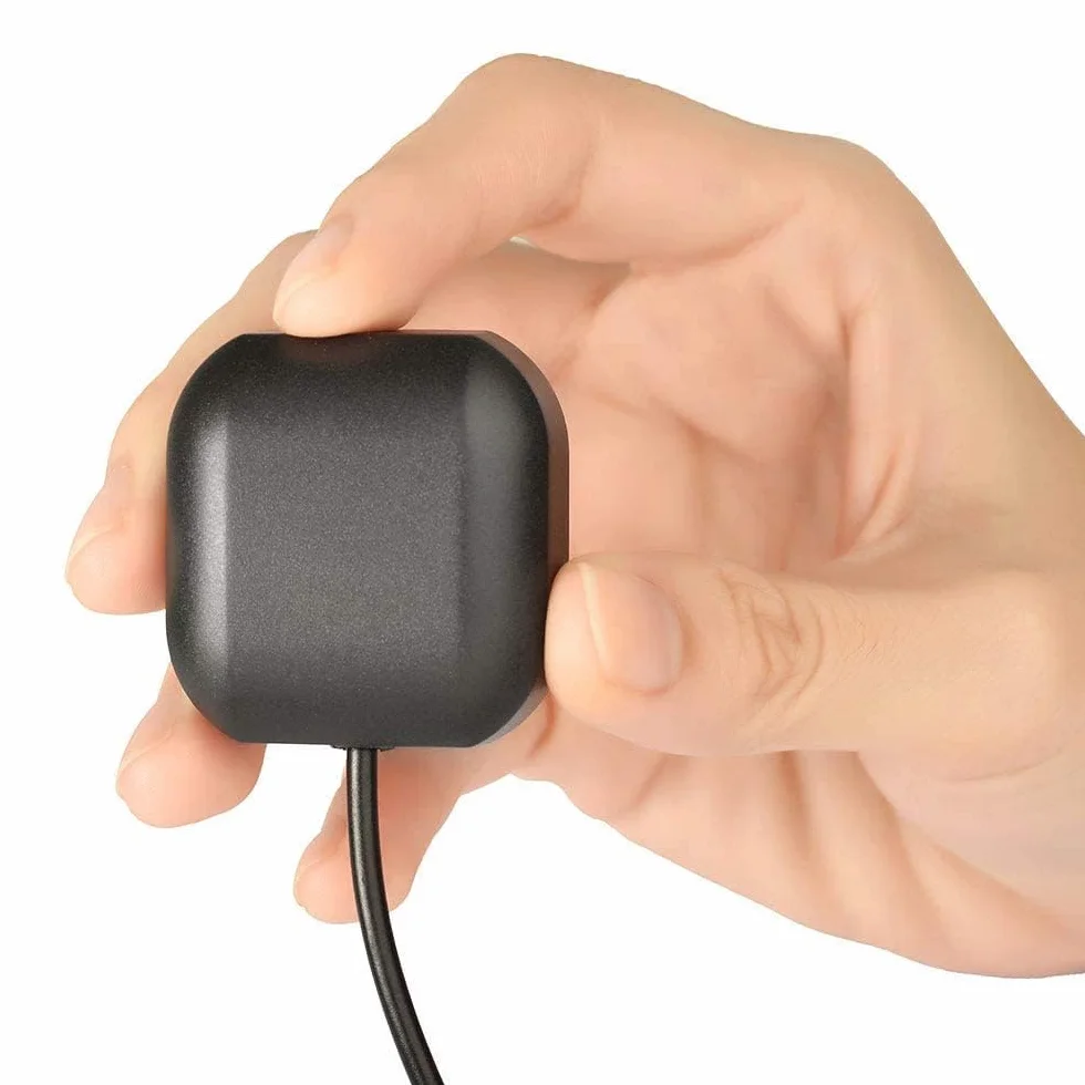 Bingfu Wodoodporny adapter samochodowy Fakra C Antena GPS z kablem przedłużającym 3 m/9,84 stóp do pojazdu z 3-5 V DC, kompatybilny z łodzią morską, lokalizatorem, urządzeniem śledzącym GPS w czasie