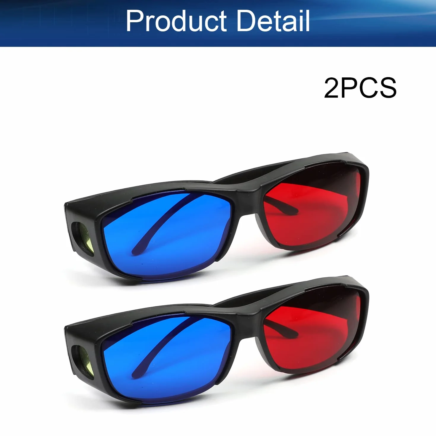 Othmro Czerwono-niebieskie okulary 3D / cyjanowe okulary anaglifowe, anaglif wymiarowe okulary 3D Vision do gier telewizyjnych DVD 3D wirtualnego wideo