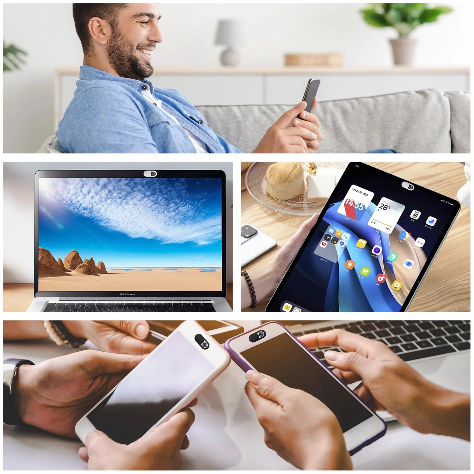 20 sztuk osłonek na kamerę internetową, ultra cienkie etui na kamerę internetową, ochrona prywatności, do komputera, laptopa, MacBook Pro, smartfona, PC, iPad Air, akcesoria do telefonów