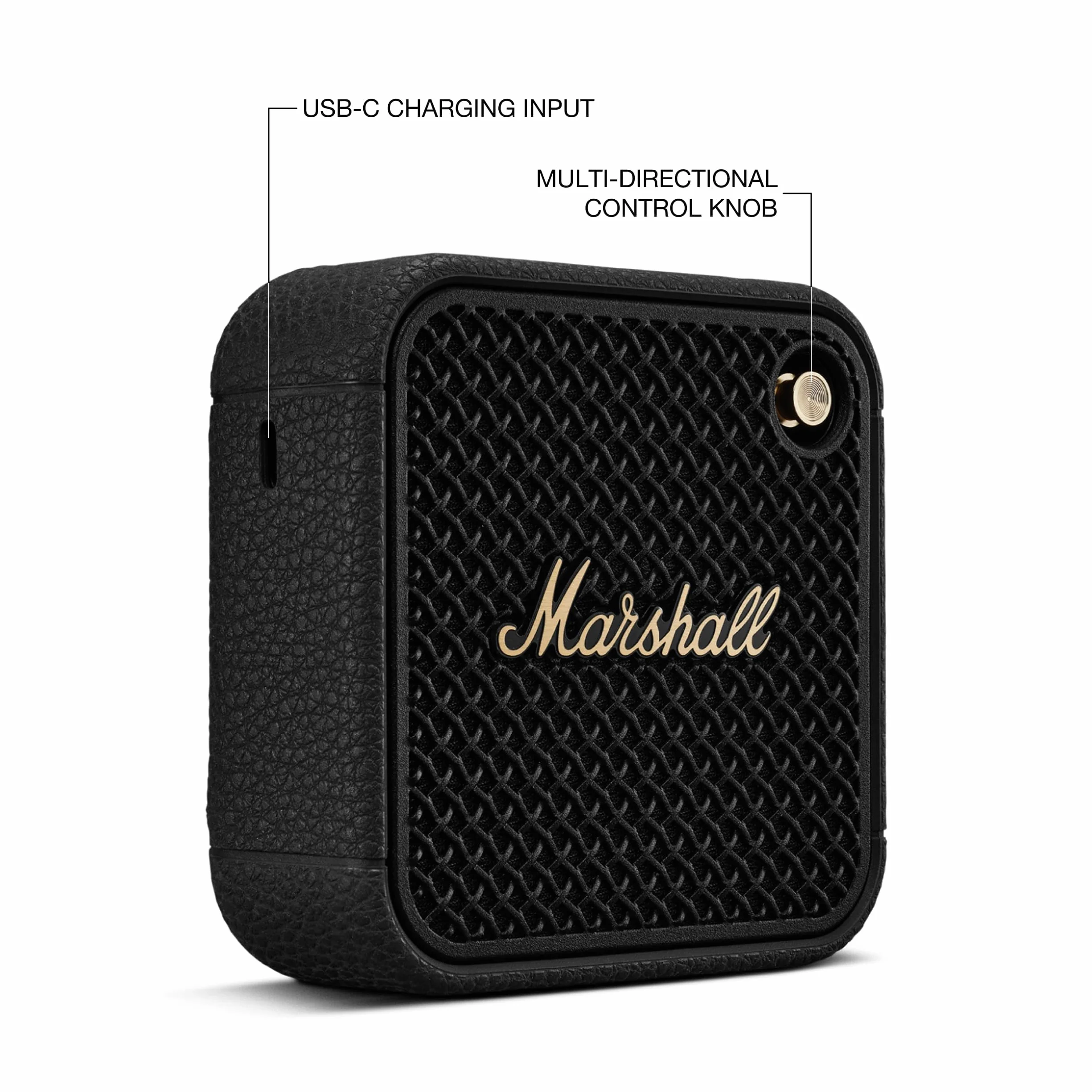Marshall Willen II bezprzewodowe głośniki Bluetooth 17 godzin odtwarzania IP67 wodoodporne szybkie ładowanie - czarny i mosiądz