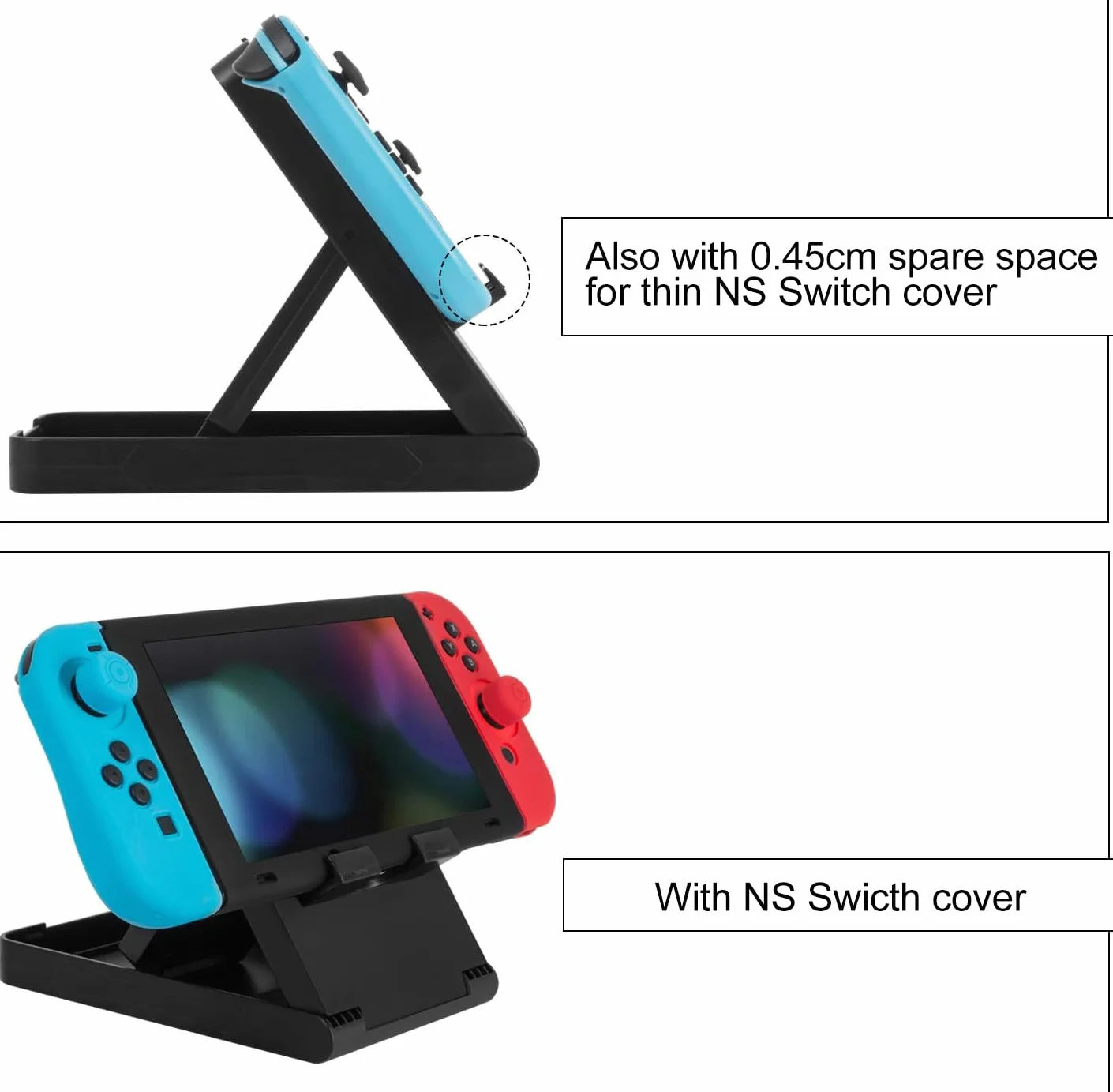 Younik Stojak do NS Switch OLED, Kompaktowy Regulowany Stojak do Gier