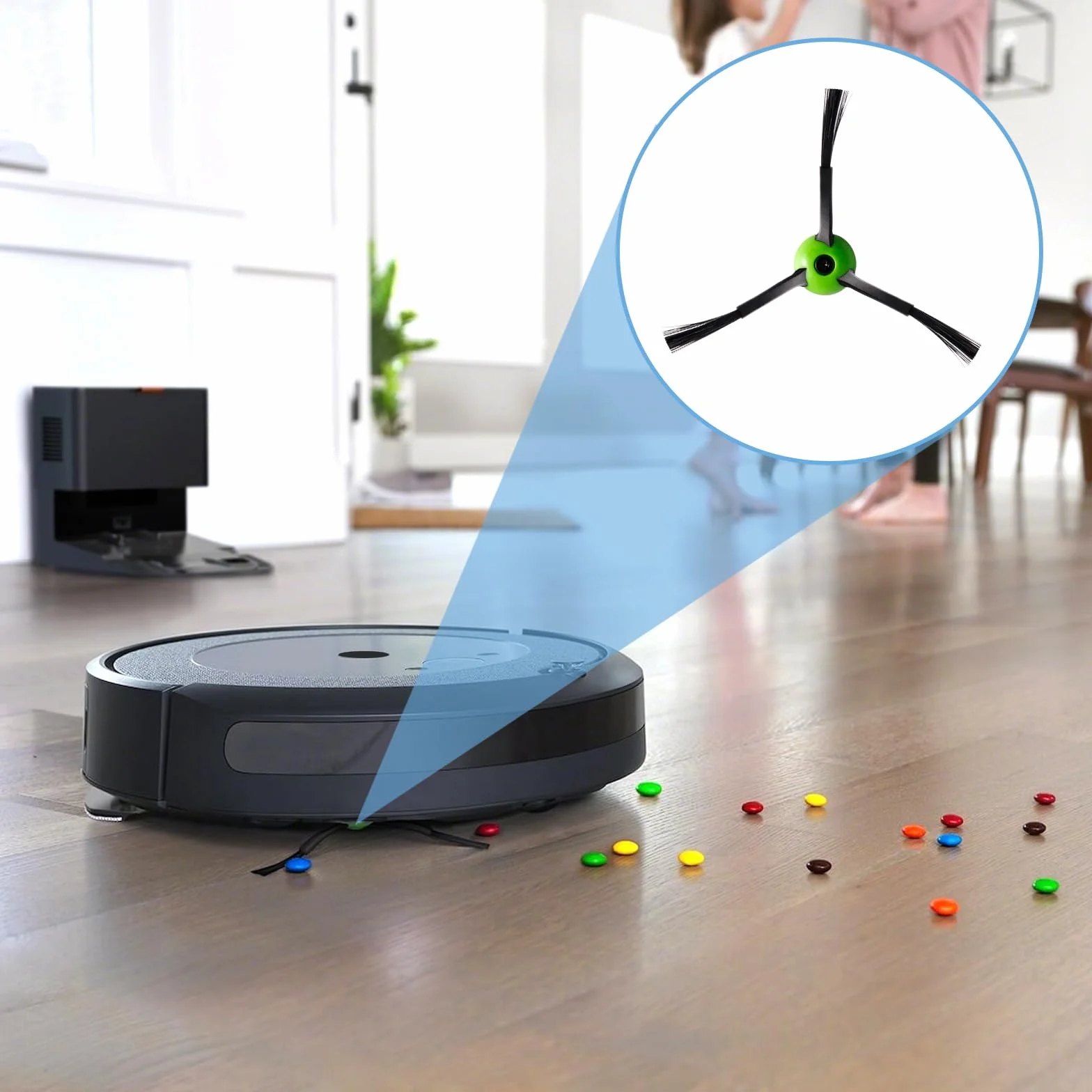6 sztuk szczotek bocznych zapasowych dla iRobot Roomba j5 j5+ j6 j6+ j7 j7+ j8 j8+ j9 j9+ i3 i4 i5 i5+ i6 i6+ i7 i7+ i8 i8+ e5 e6 5150 6198 7150 7550 seria j & i & e akcesoria do odkurzaczy