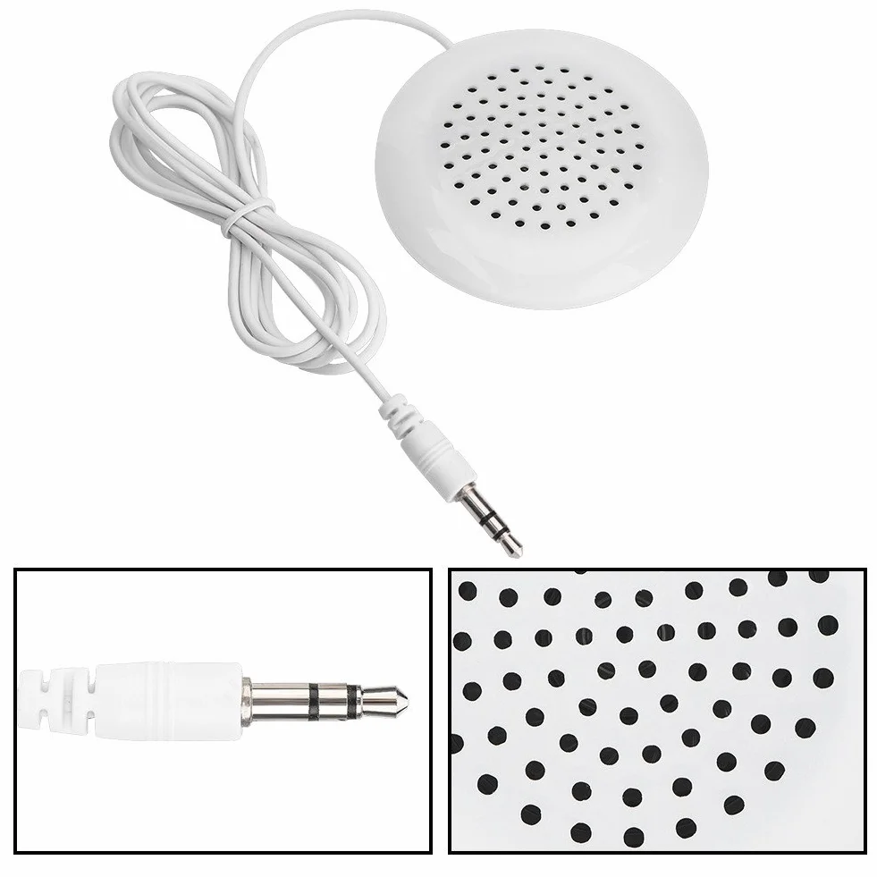 Goshyda Głośnik poduszkowy, DIY przewodowy 3,5 mm wtyczka mini głośnik stereo do MP3/MP4/odtwarzacza CD/telefonu komórkowego