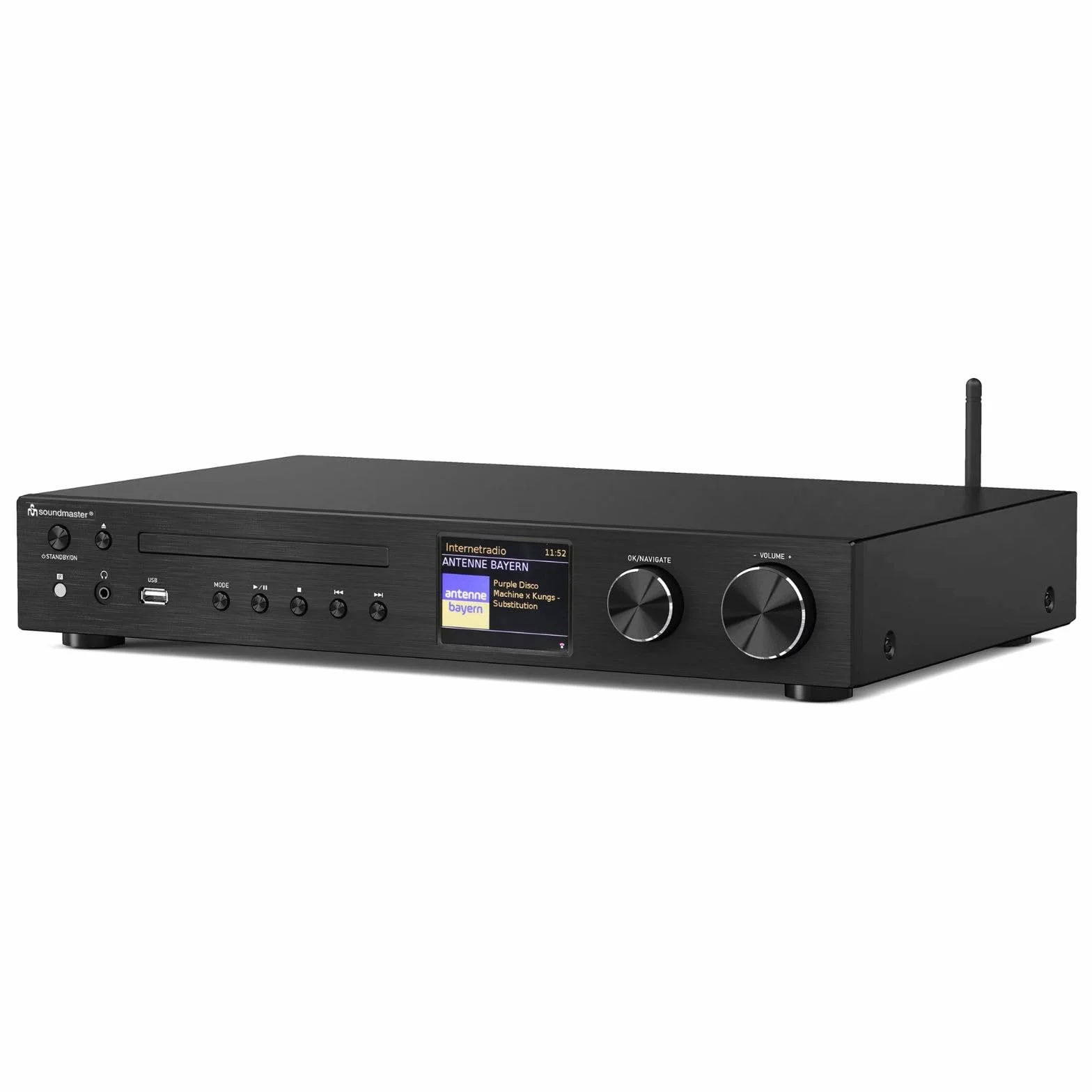 Soundmaster ICD4350SW HiFi zestaw stereo Audio System radio internetowe WLAN 2,4/5GHz LAN podłączenie DAB+ odtwarzacz CD USB MP3 sterowanie za pomocą aplikacji RCA wejście optyczne TV