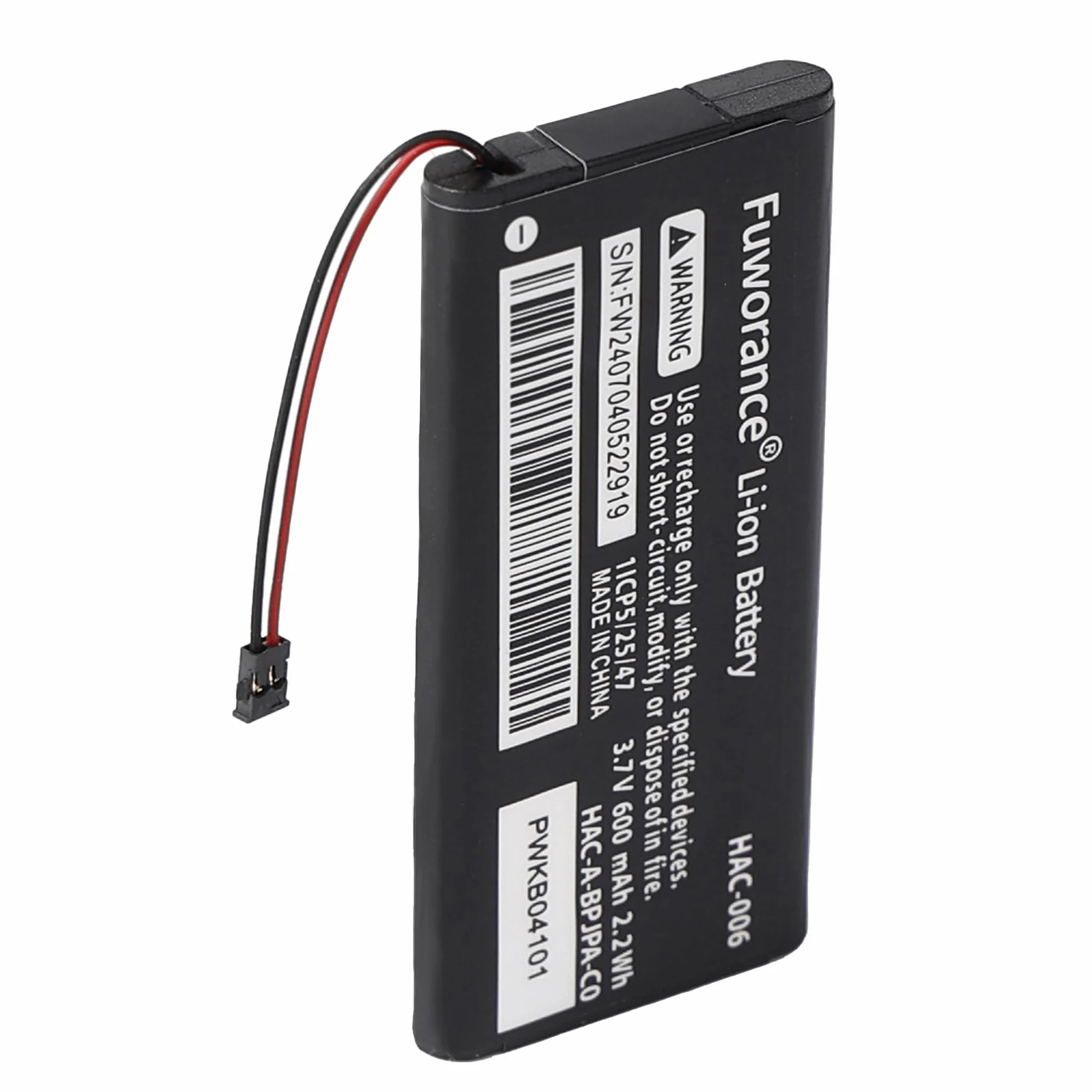 2 szt. Bateria 600 mAh, 3,7 V, kompatybilna z Nintendo Switch Joy-Con Controller HAC-006, HAC-015, HAC-016, HAC-A-JCL-C0, HAC-A-JCR-C0, lewa właściwa konsola do gier, wymienna bateria