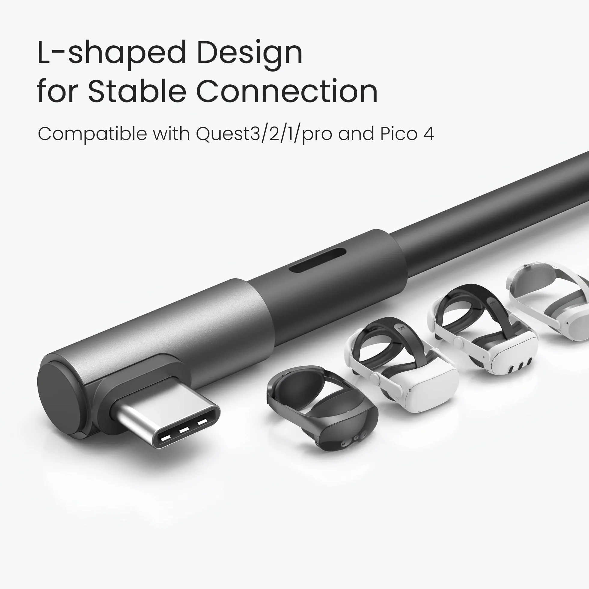 KIWI design Kabel łączący 487 cm, kompatybilny z akcesoriami Oculus/Meta Quest 3S i Quest 3/2/Pro/Pico 4, kabel USB 3.0, z super prędkością 5 Gb/s