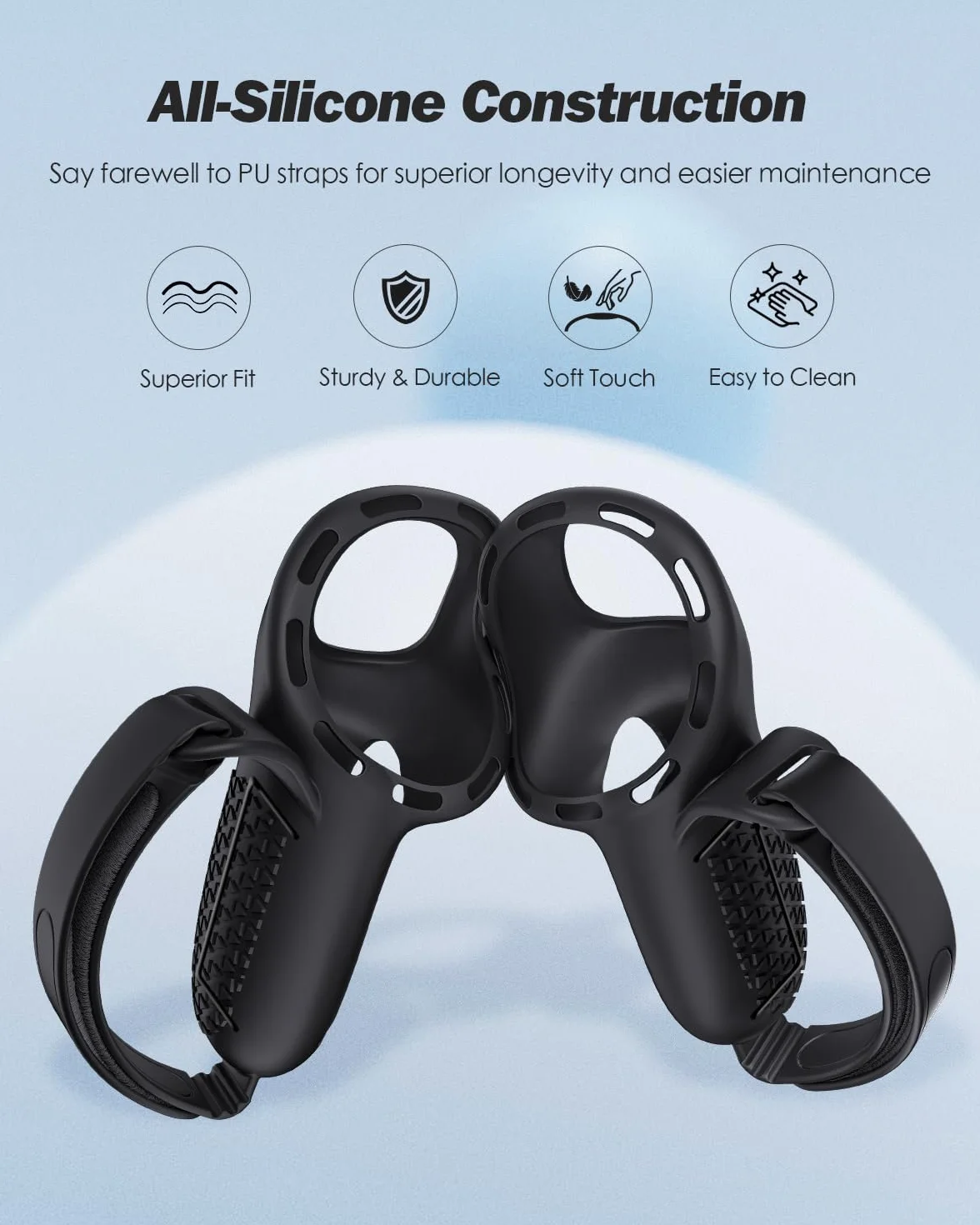 SUPERUS Ulepszona osłona uchwytów kontrolera dla Meta Quest 3, akcesoria VR kompatybilne z Oculus Quest 3