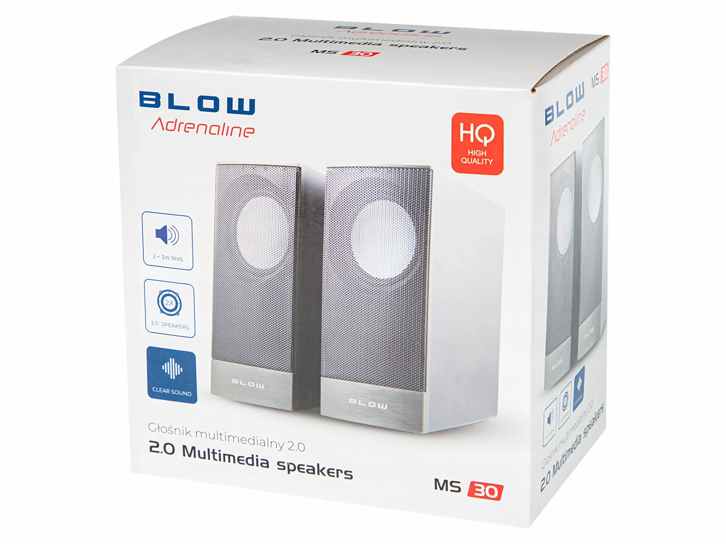 BLOW GŁOŚNIKI KOMPUTEROWE DO KOMPUTERA LAPTOPA USB 5V MP3 MINI JACK 3.5 mm