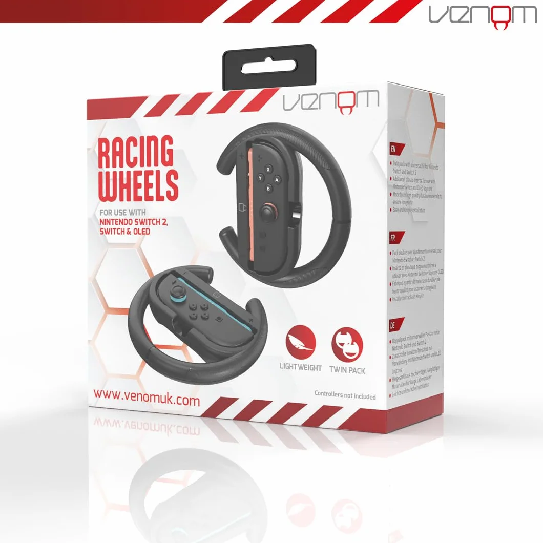 Venom Switch 2 Steering Wheel Twin Pack do Mario Kart World (Nintendo Switch 2)