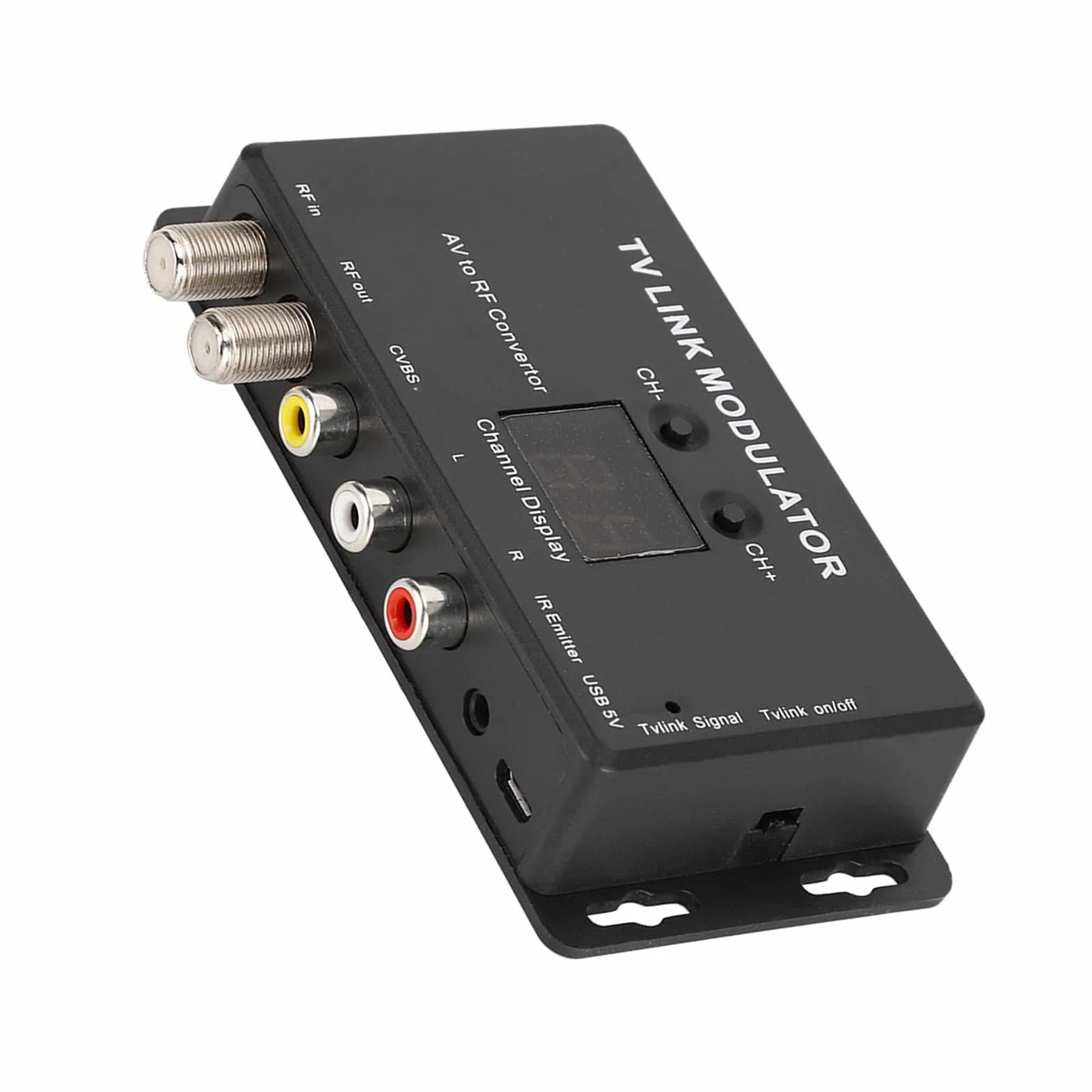TM70 Modulator UHF TV LINK Konwerter AV RF Przedłużacz Podczerwieni z Wyświetlaniem Kanałów dla Domu