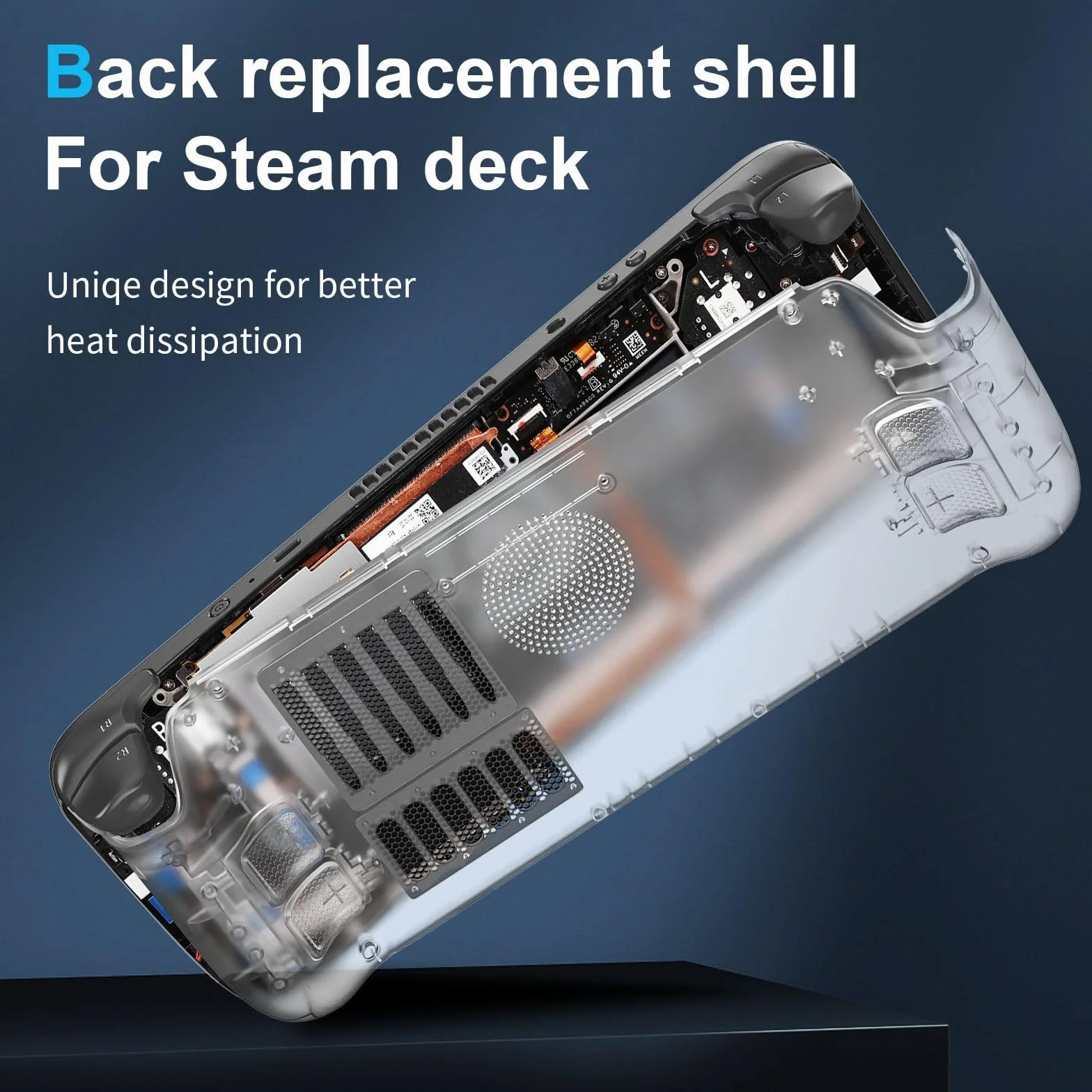 Obudowa Płyty Tylnej Panele dla Steam Deck/Steam Deck OLED Konsoli, DIY Przezroczysta Wymienna Obudowy Niestandardowy Panel z Otworem Wentylacyjnym