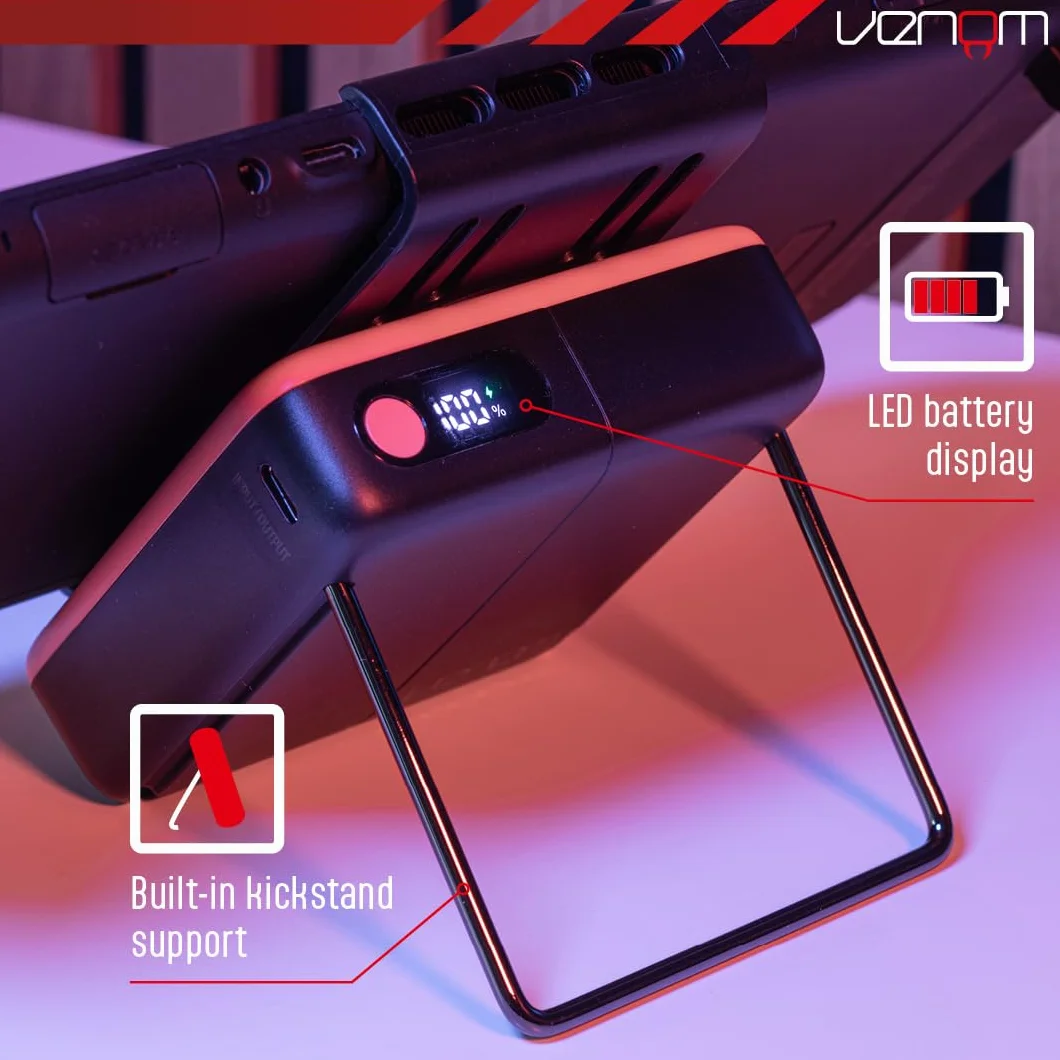 Venom Nintendo Switch 2 Power Bank 20000mAh z Podstawką i Wyświetlaczem LED