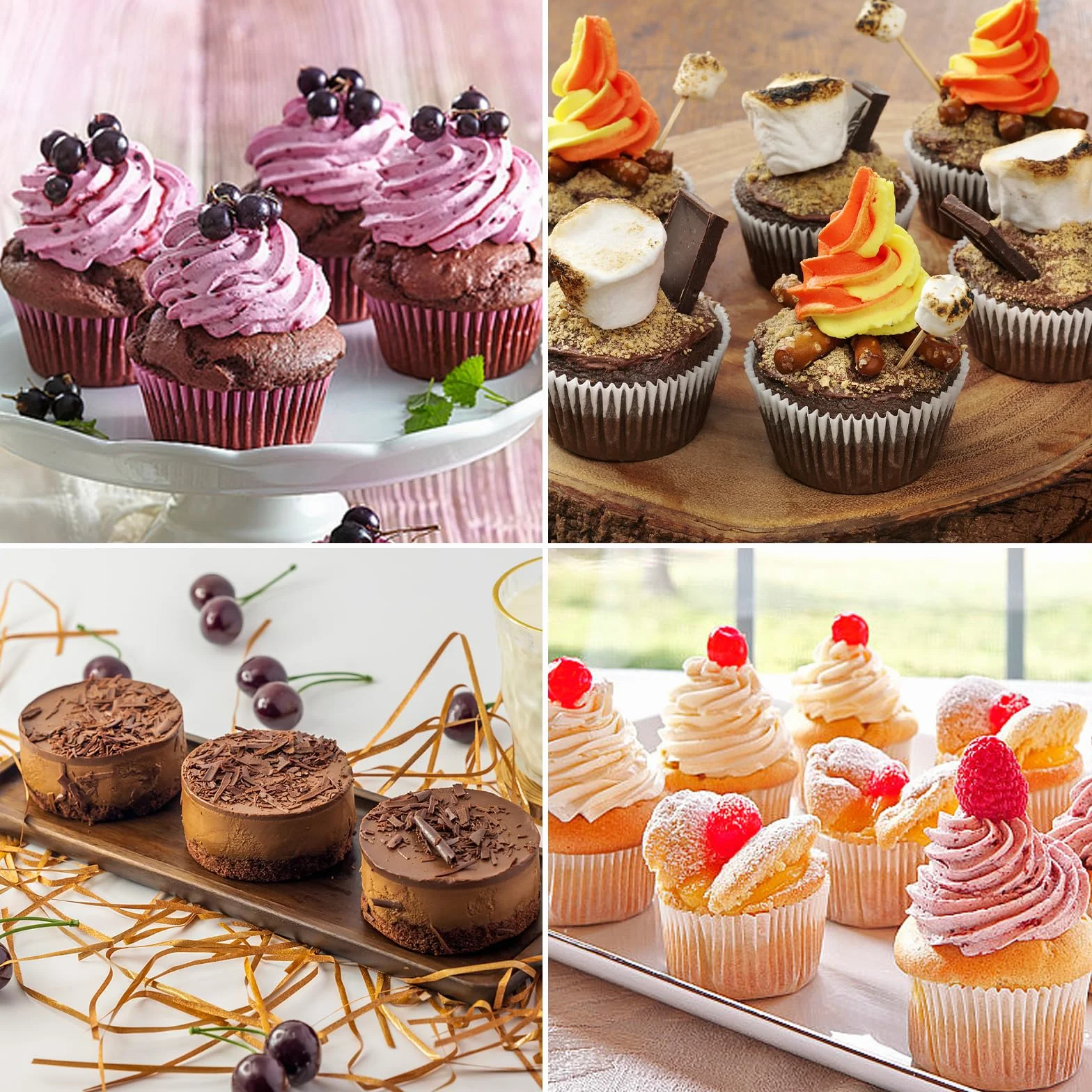 2 sztuki silikonowych mini foremek do muffinek, 24 filiżanki, blacha do muffinek, wielokrotnego użytku, okrągłe foremki do pieczenia muffinek, babeczek, babeczek, babeczek, babeczek, ciast, babeczek