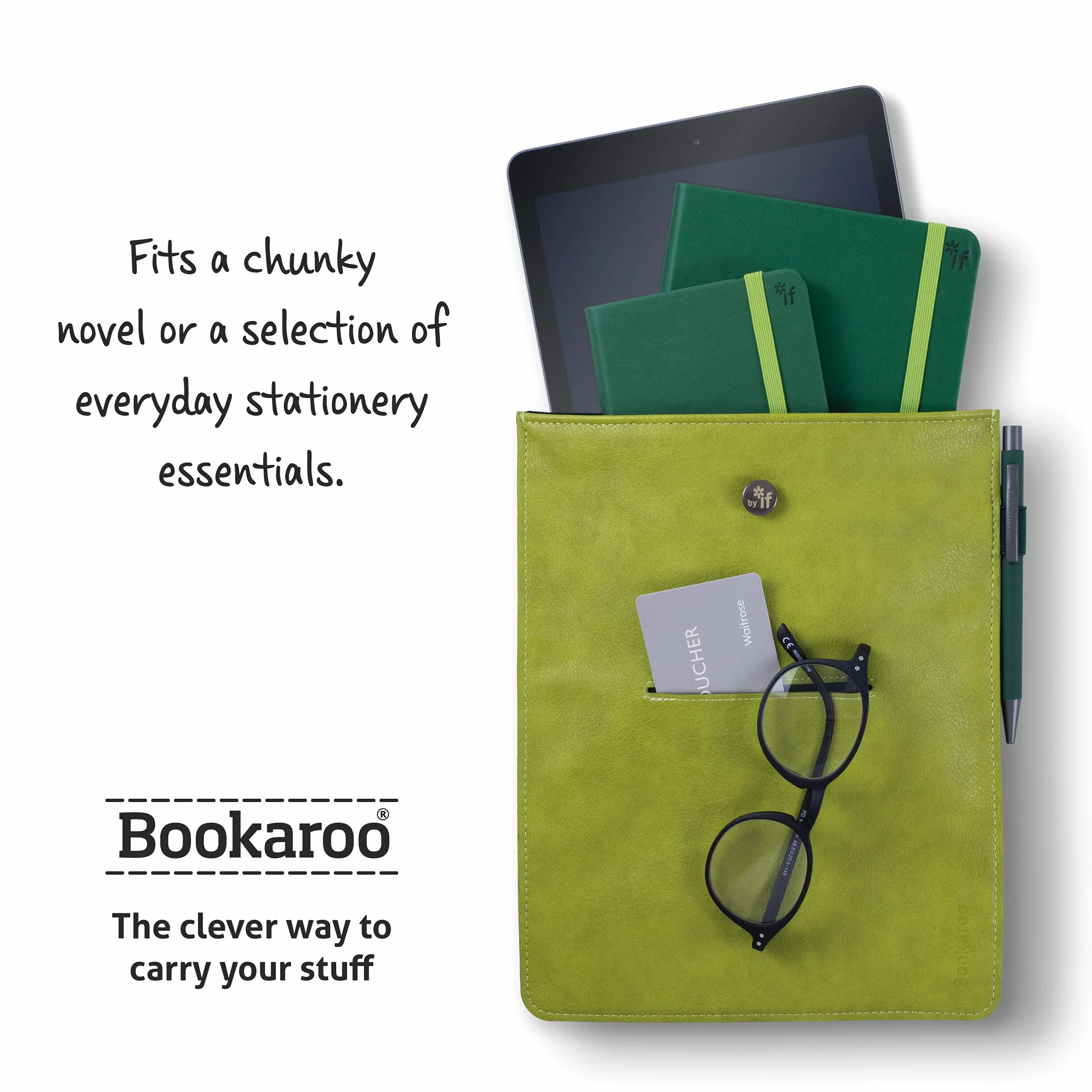 Bookaroo Books & Stuff Pouch - Fern