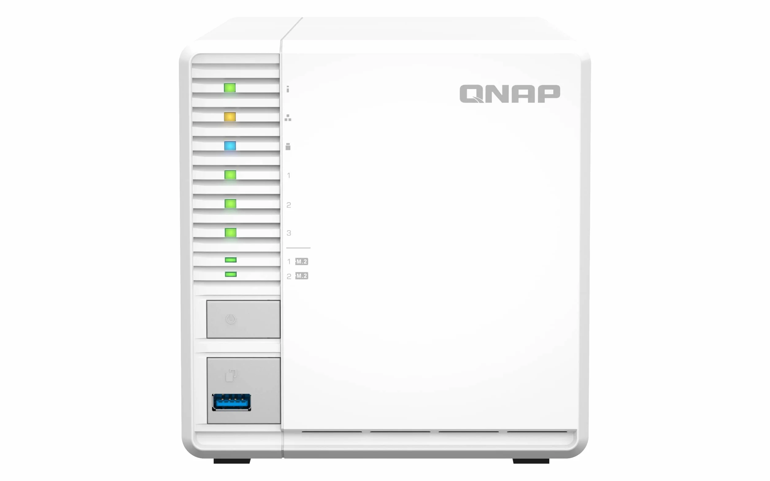 QNAP TS-364-8G | 3-kieszeniowy, czterordzeniowy procesor Intel, 2 gniazda M.2, 2,5GbE RAID5 Desktop NAS, 8 GB pamięci RAM