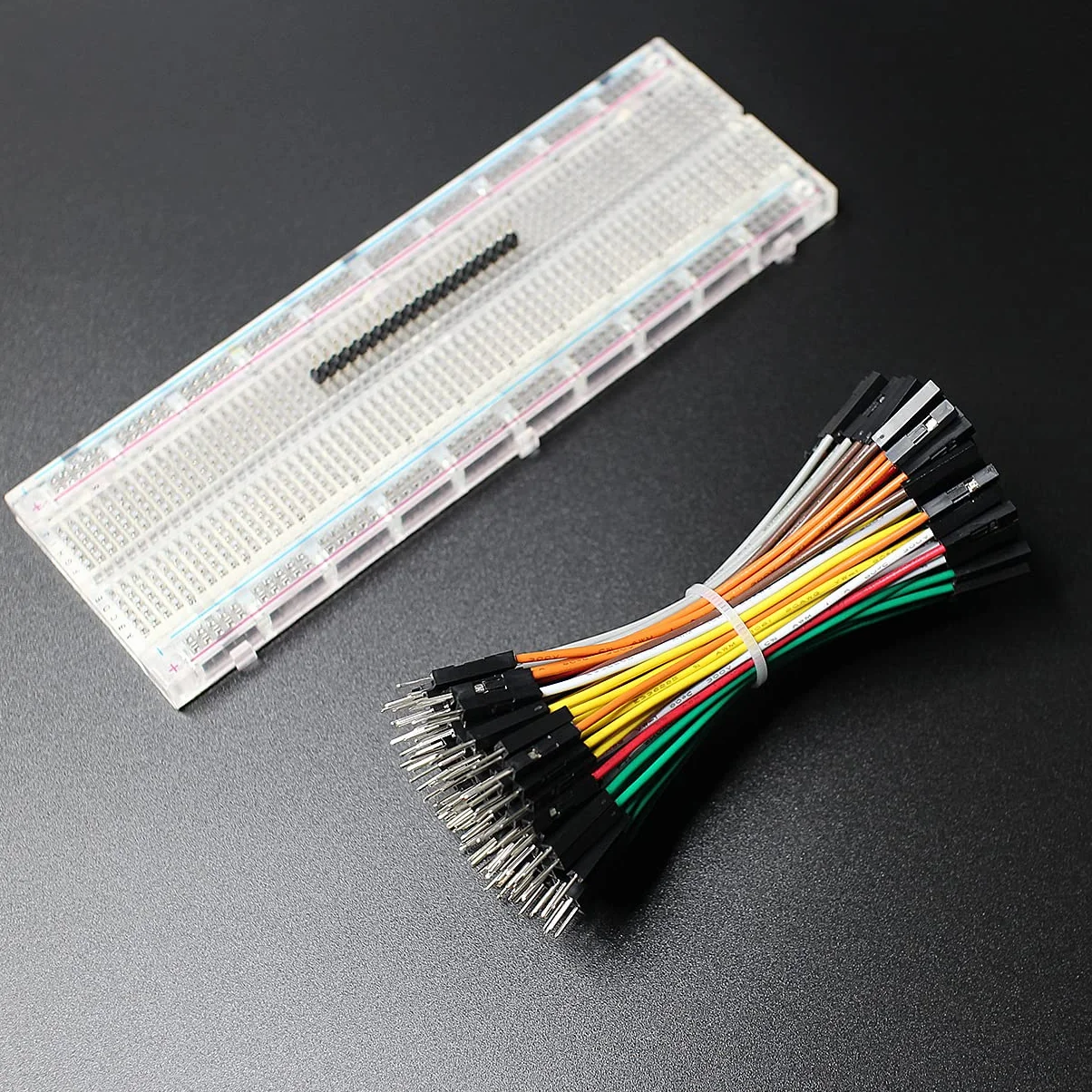Breadboard Jumper Wires 20AWG, Bestlus Exsiv Breadboard Jumper Wires 100 mm kabel mostki wtykowe 10 cm M/F, 10 kolorów, opakowanie 120, Square Head 0,1'' (4'', M/F)