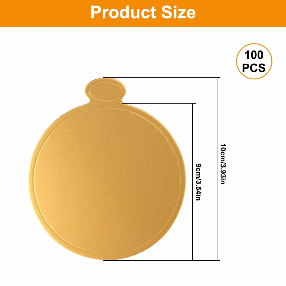 Podkładki pod tort 9 cm okrągłe jednorazowe 100 sztuk