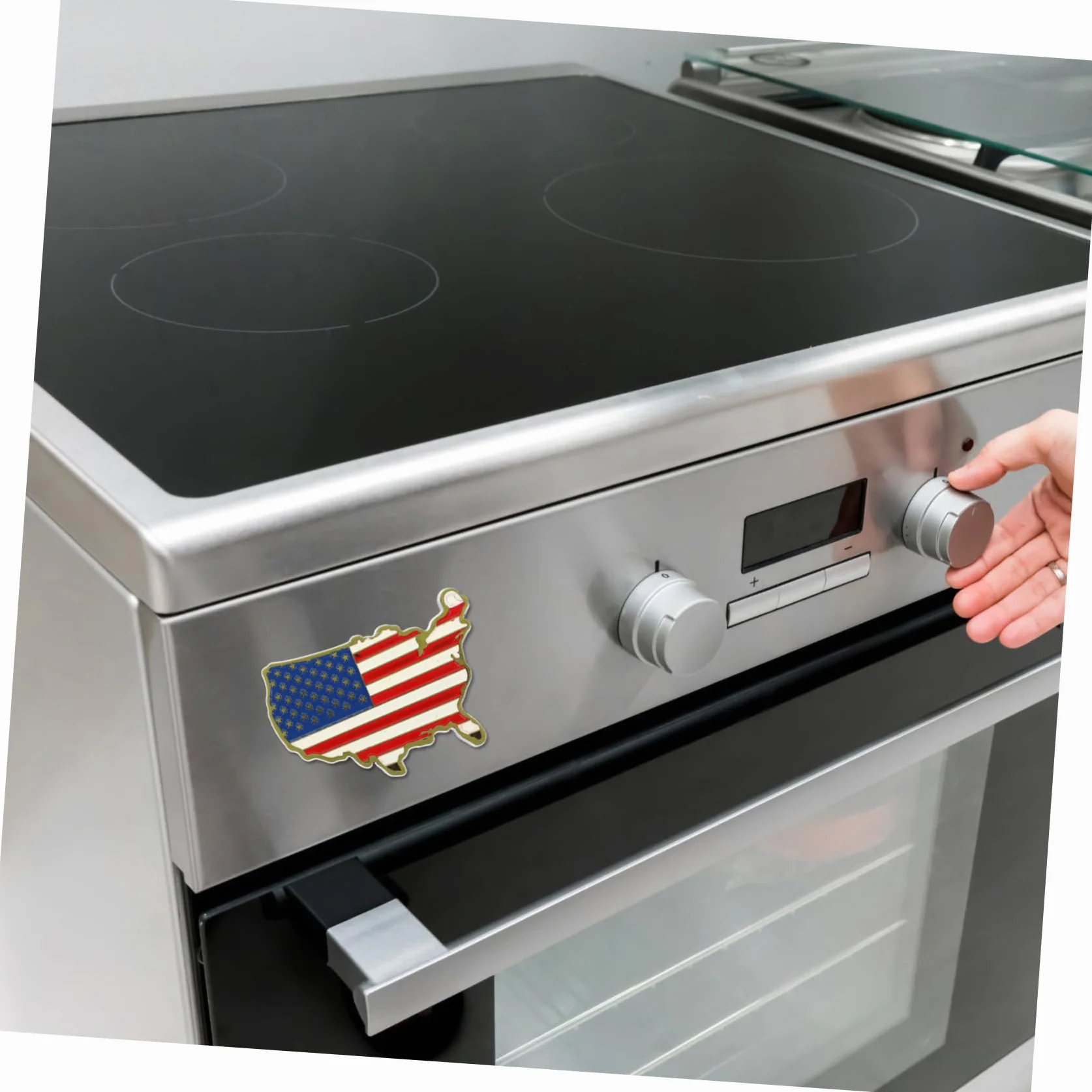 Magnesy Kształcie Usa z Flagą Naklejki Lodówkę Metalowe Dekoracje 2 szt