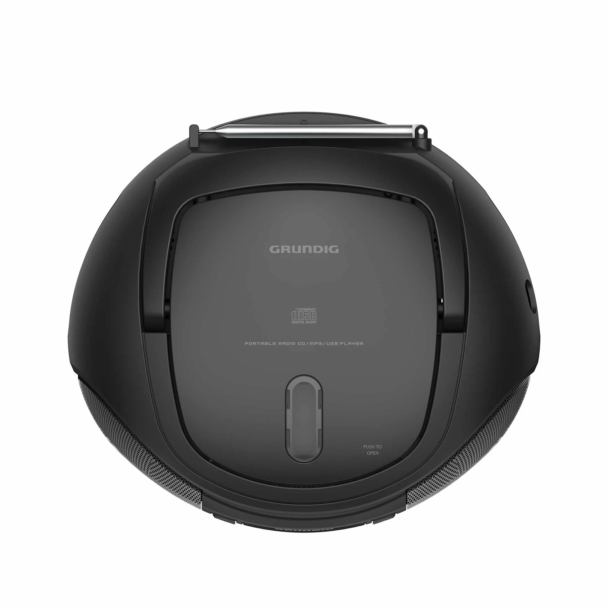 GRUNDIG GRB 3500 przenośne radio Boombox z Bluetooth, wbudowany odtwarzacz CD, złącze USB 2.0, gniazdo słuchawkowe 3,5 mm, część odbiorcza FM z funkcją regulacji częstotliwości PLL, pamięć 30 stacji,