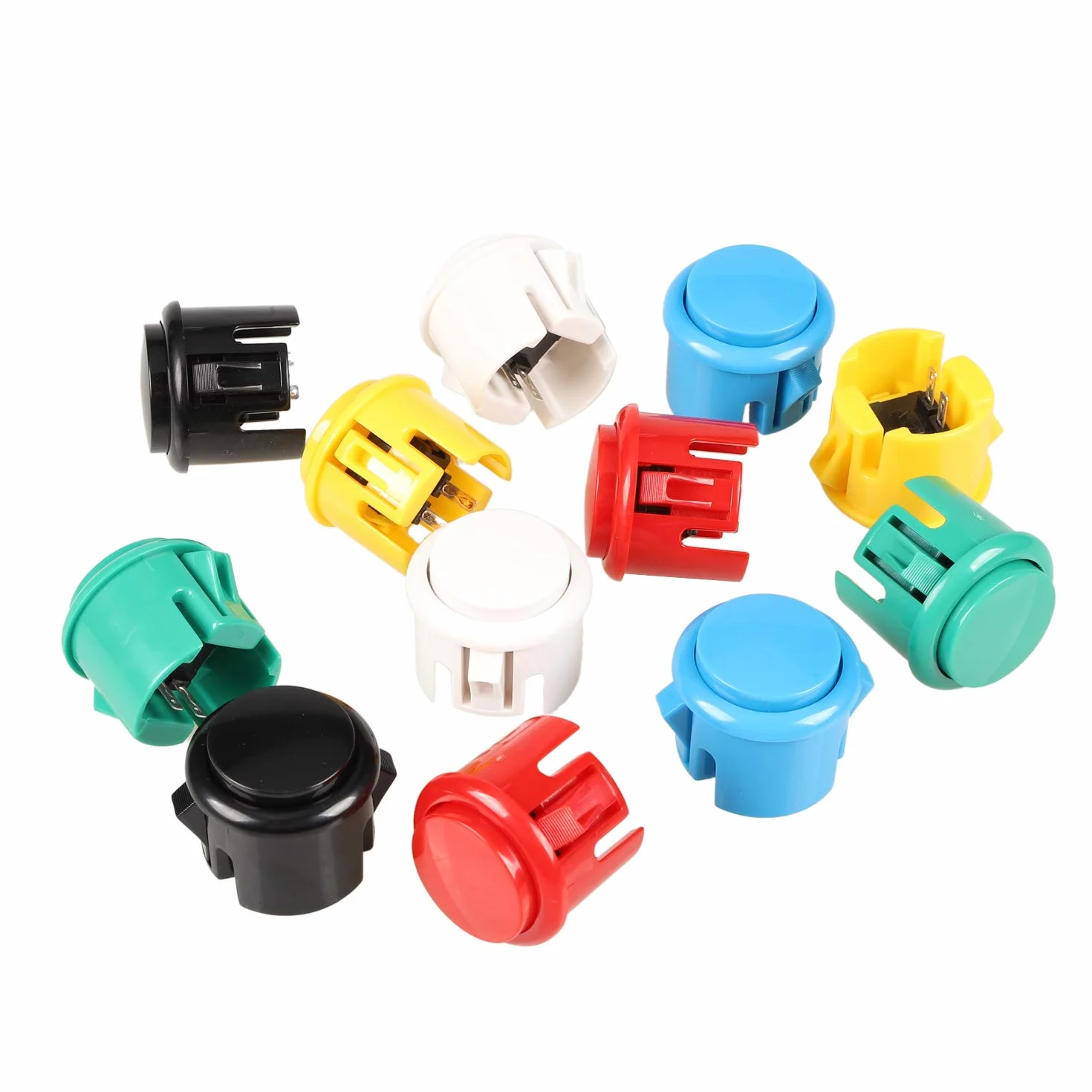 EG STARTS 2 gracze Arcade Game Kit USB Joystick do gry Mame Game DIY USB Encoder + 2x 8 Way Stick + 20 przycisków czerwony/czarny