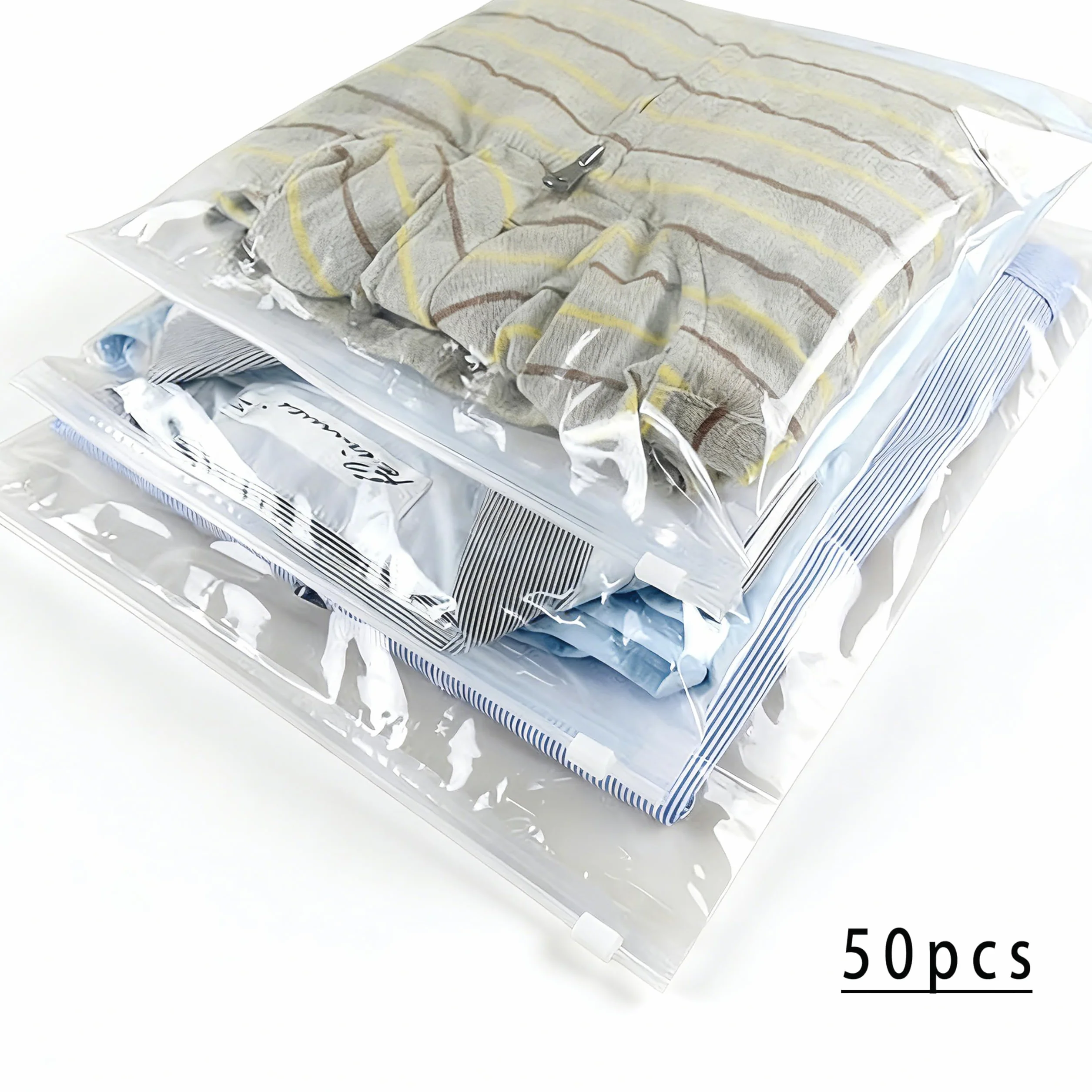 AiTodos 50 szt przeźroczystych woreczków strunowych 30x40 cm torby na ubrania z zamkiem błyskawicznym
